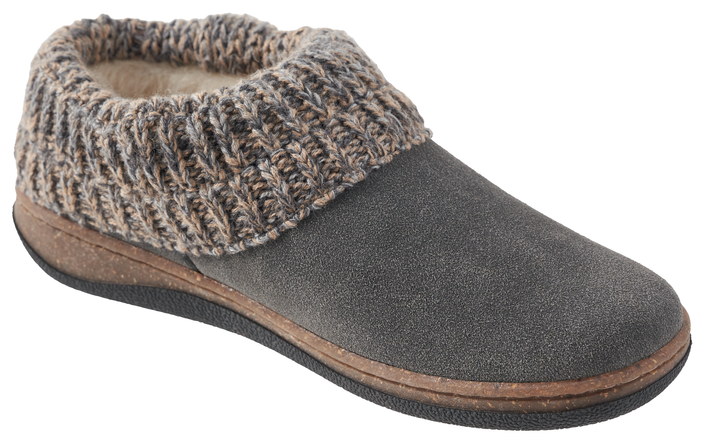 Image of Natural Reflections Knit Collar Clogs