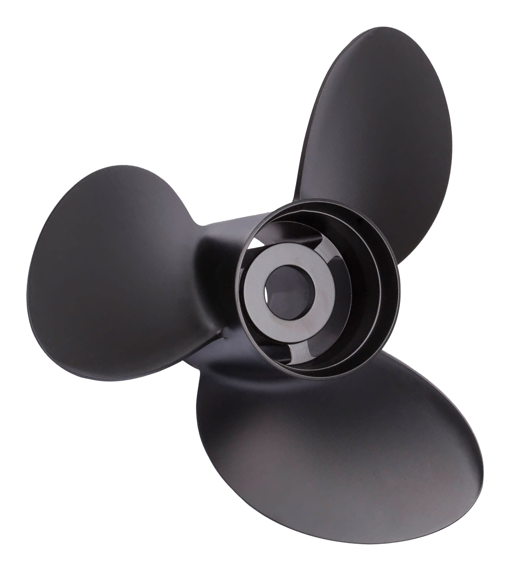 Image of "SOLAS Rubex 3 Aluminum Interchangeable Hub 3-Blade 4.75"" Gearcase Propeller - LH/15.3 x 19"