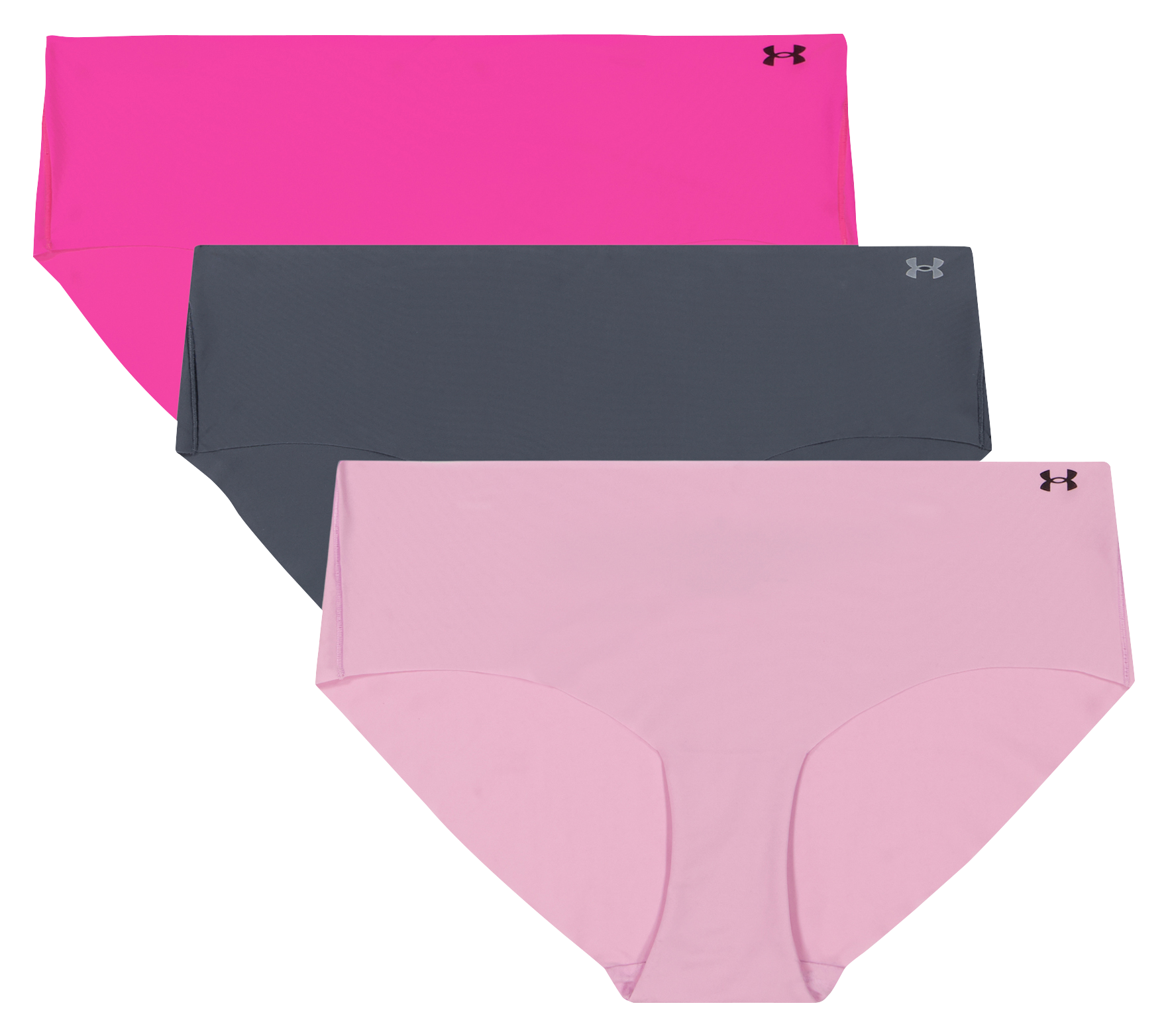 Under Armour Pure Stretch No Show Hipster for Ladies 3-Pack