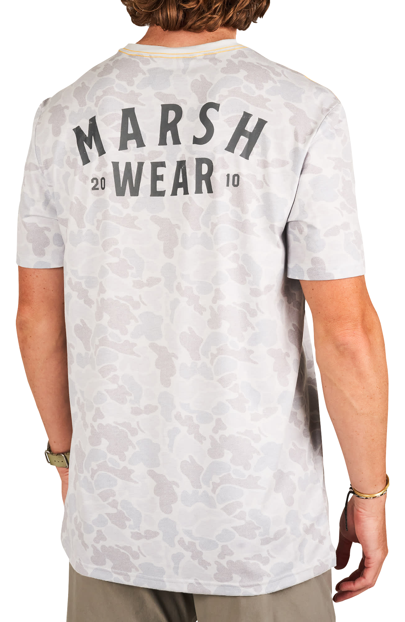 Image of Marsh Wear Stackhouse Tech Short-Sleeve T-Shirt - Grey Camo