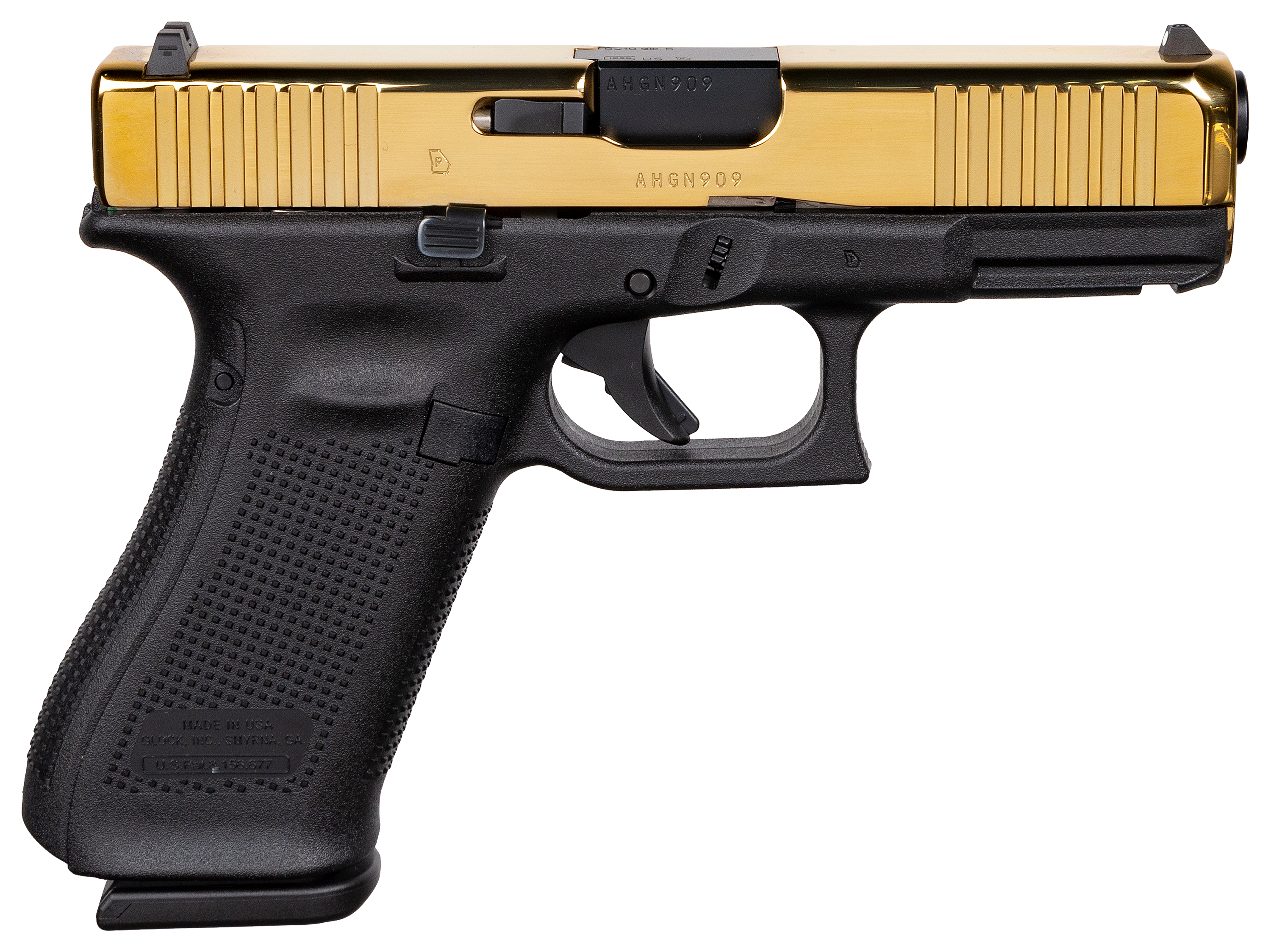 GLOCK 45 Gen5 9mm Semi-Auto Pistol - Black/Gold - GLOCK