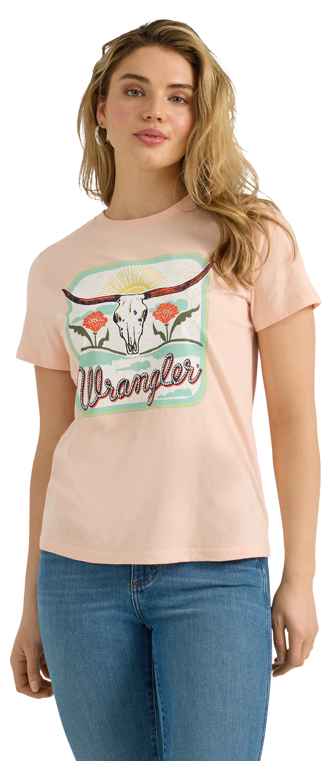 WRANGLER Retro Skull Graphic Short-Sleeve T-Shirt for Ladies
