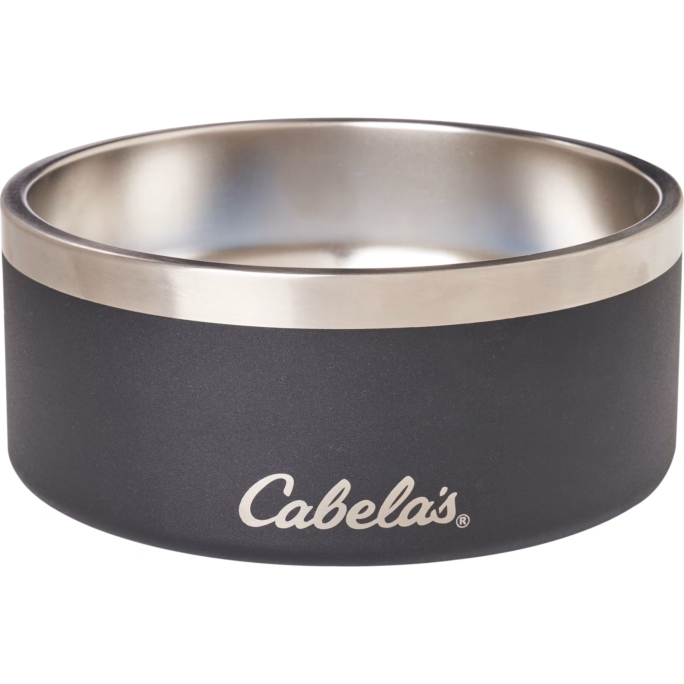 Image of Cabela's Stainless Double-Wall Dog Bowl - Black - 32 oz.