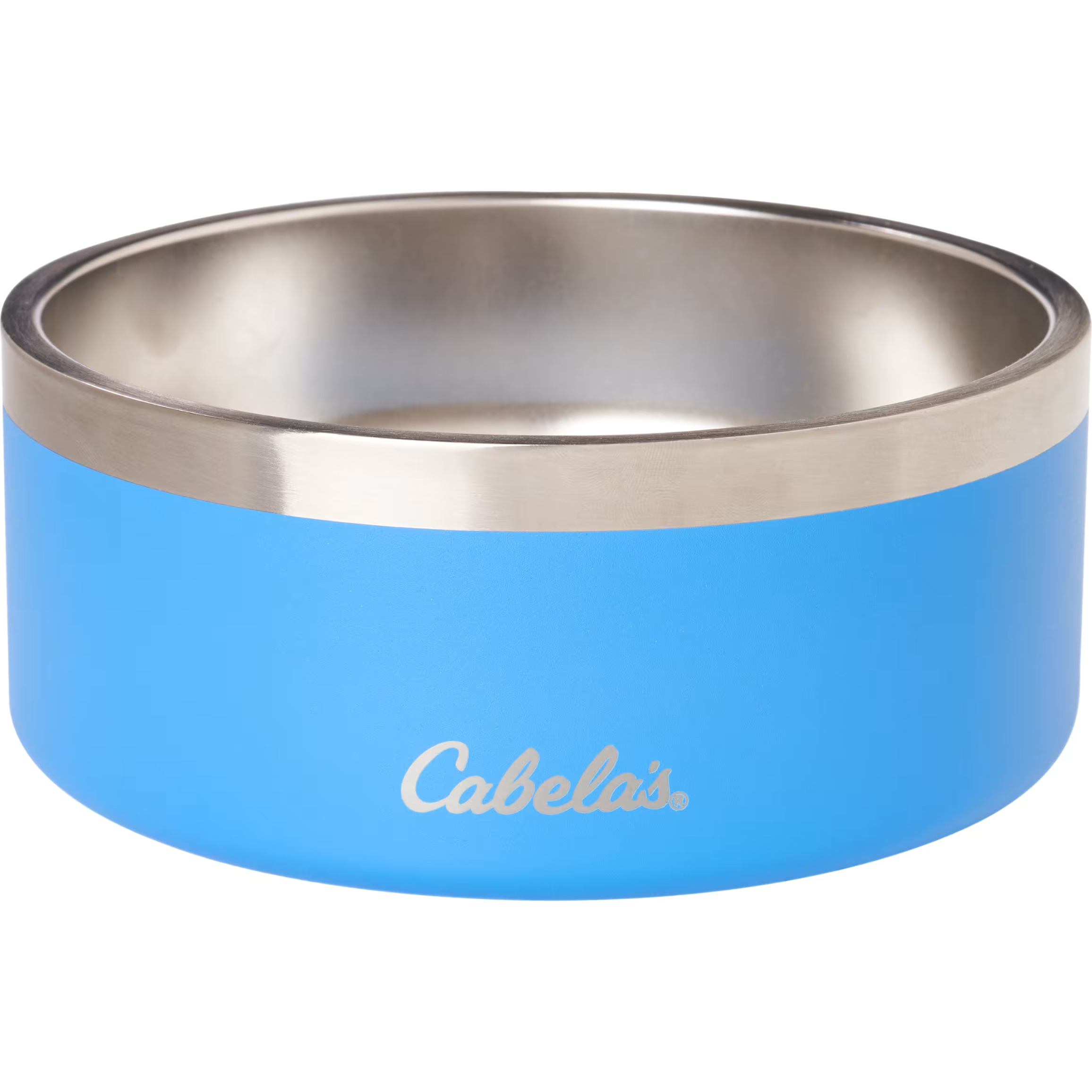 Image of Cabela's Stainless Double-Wall Dog Bowl - Blue - 32 oz.