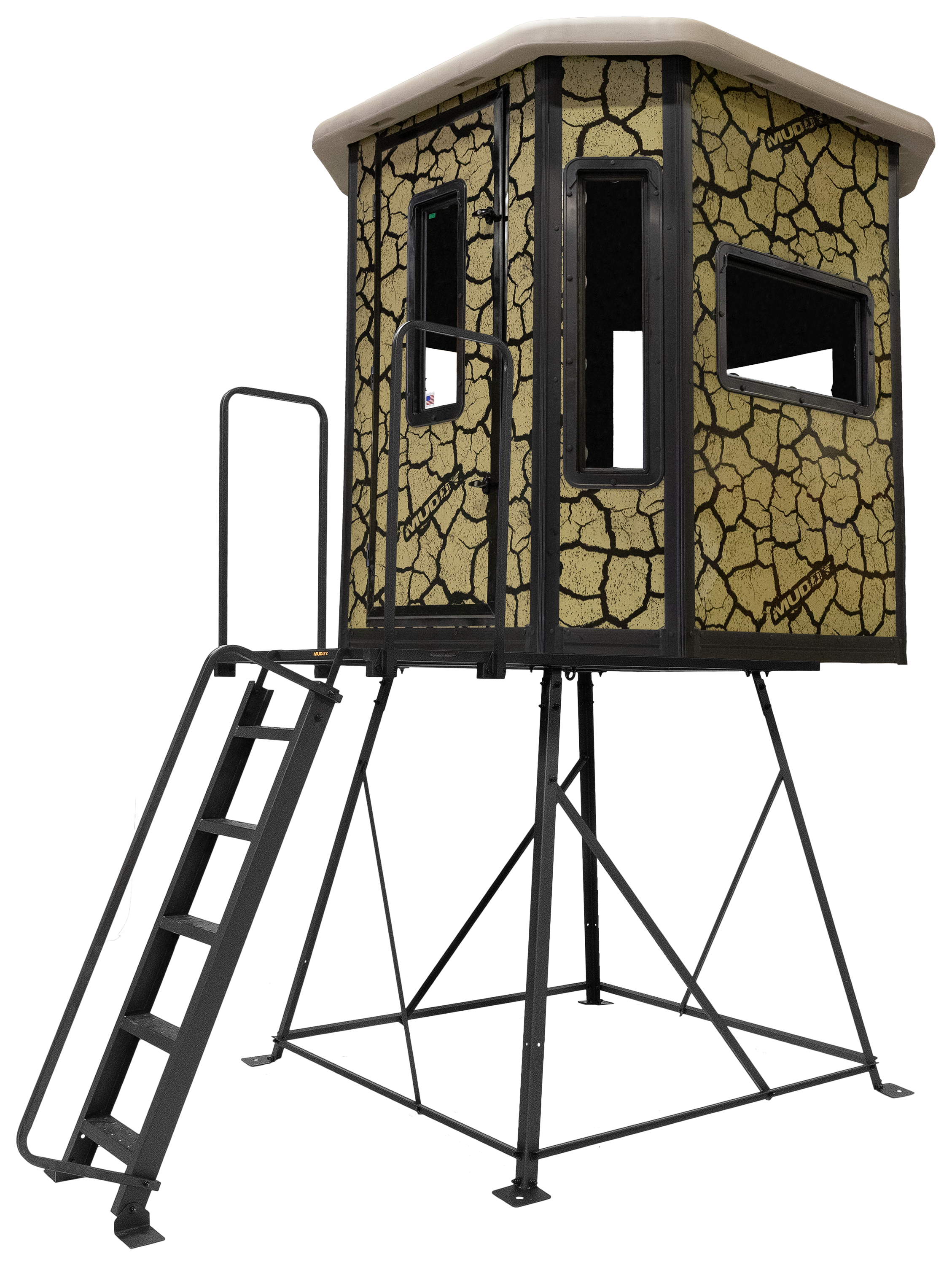 Image of Muddy Bull XL Steel Box Hunting Blind with Elite 5' Tower Base