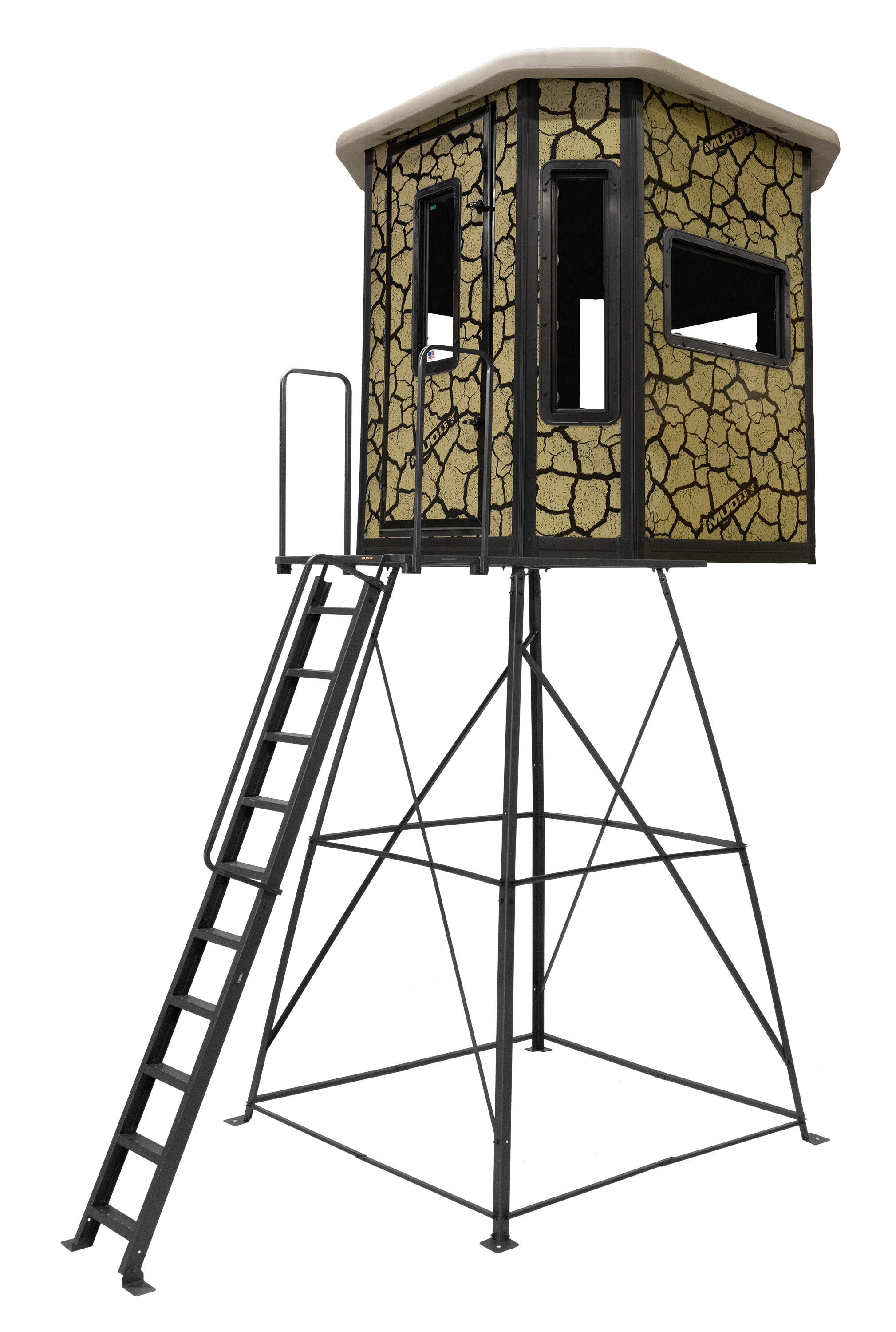 Image of Muddy Bull XL Steel Box Hunting Blind with Elite 10' Tower