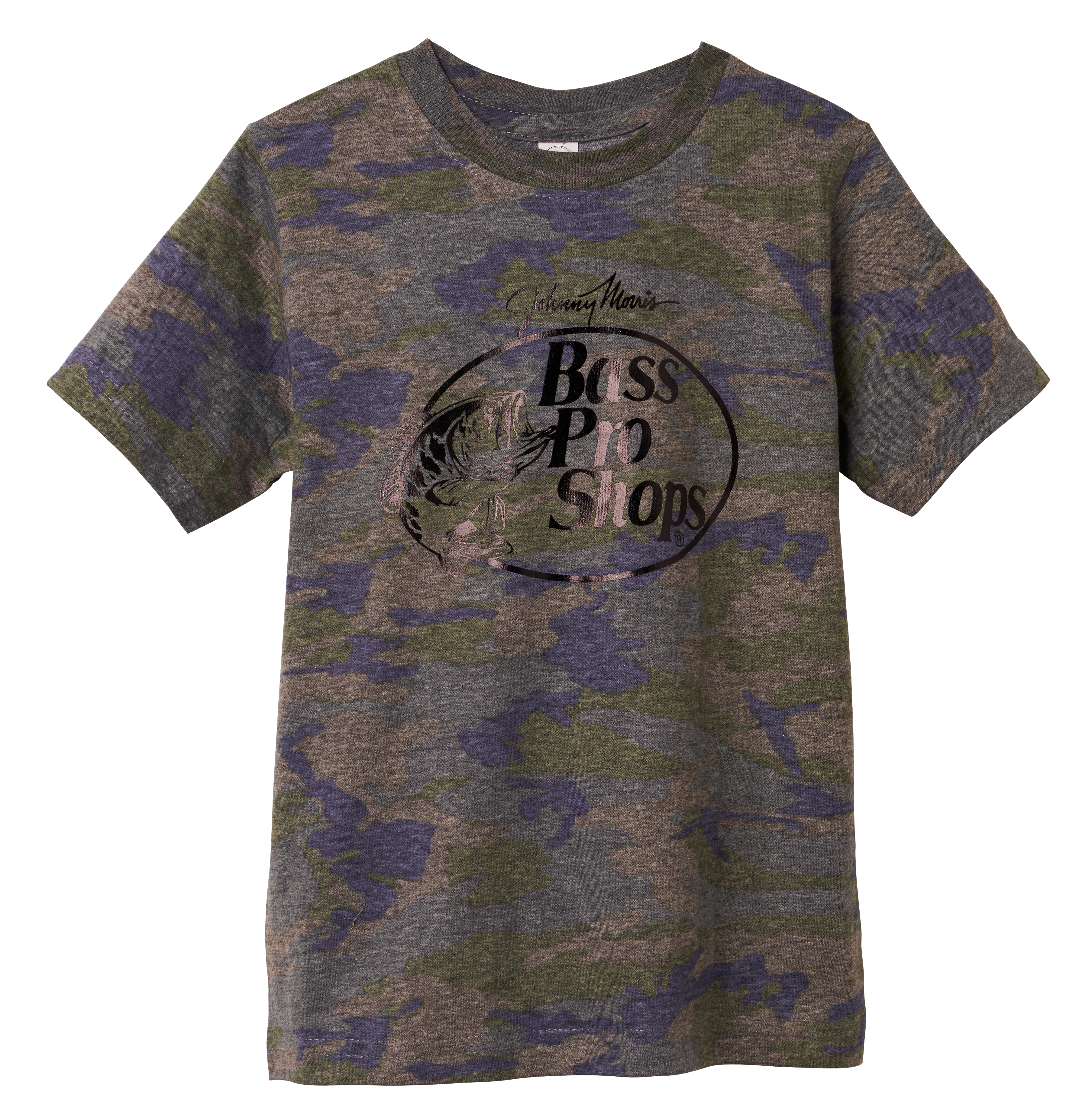 Image of Bass Pro Shops Original Foil Logo Short-Sleeve Shirt for Toddlers - Vintage Camo - 2T