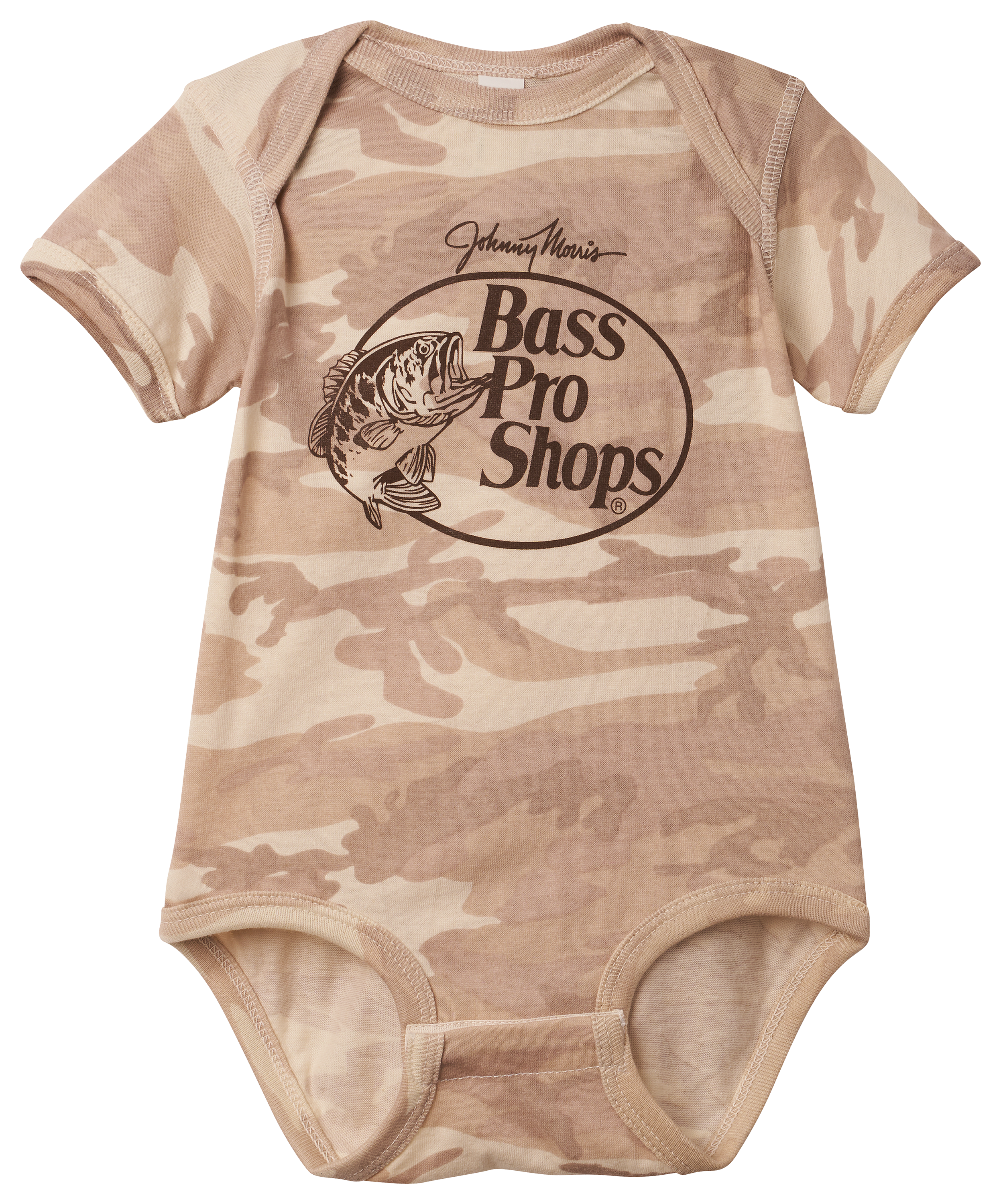 Image of Bass Pro Shops Original Logo Short-Sleeve Bodysuit for Babies - Natural Camo - Newborn