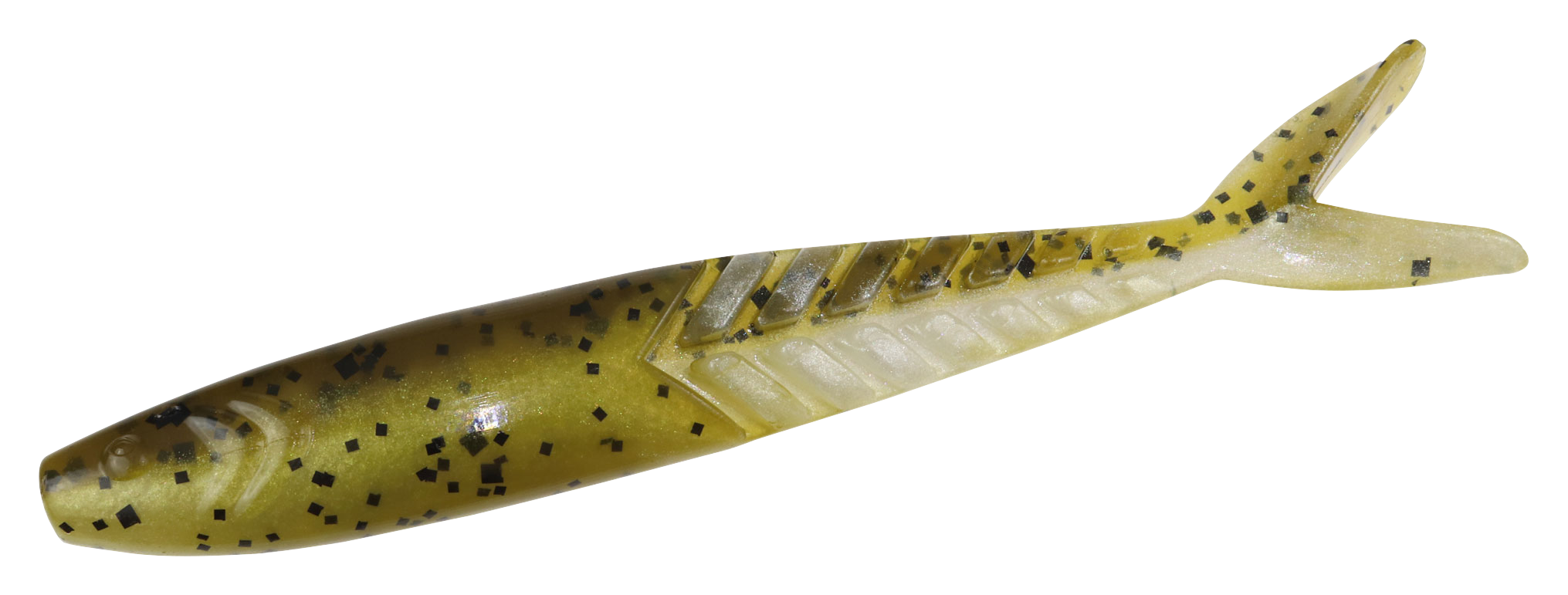 Image of "Zoom Shimmer Shad - Green Pumpkin Pearl - 4-1/4"""