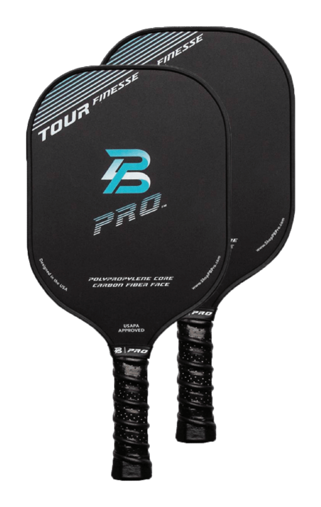 Image of PB Pro Tour Finesse Carbon-Fiber Pickleball Paddle - 2-Pack