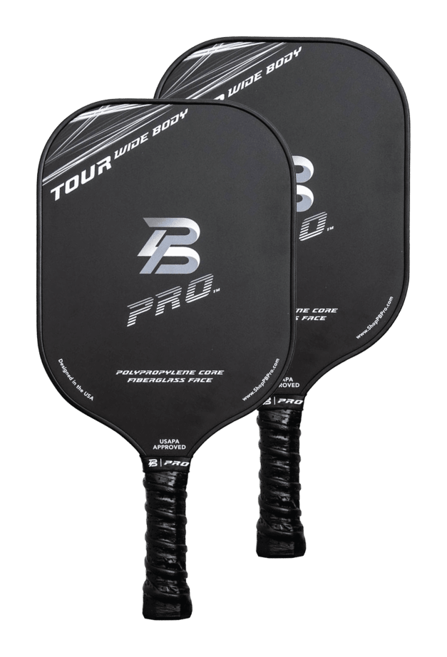 Image of PB Pro Tour Wide-Body Fiberglass Pickleball Paddle - 2-Pack