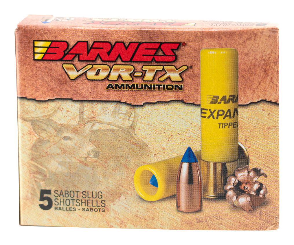 Barnes VOR-TX Expander Slug Shotshells - Sabot Slug - 2-3/4″ - 20 Gauge - 5 Rounds