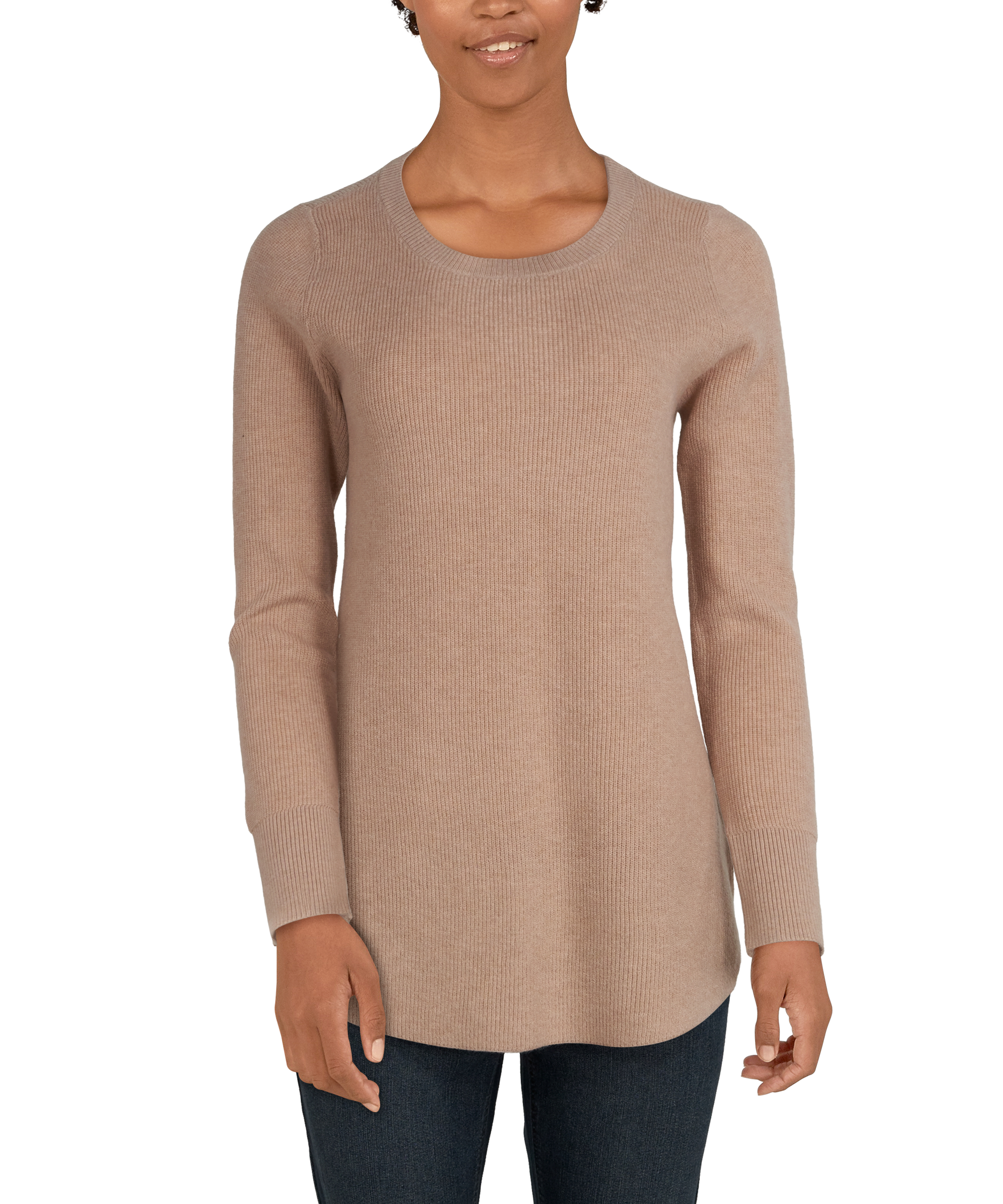 NATURAL REFLECTIONS Cozy Time Ribbed Long-Sleeve Tunic for Ladies