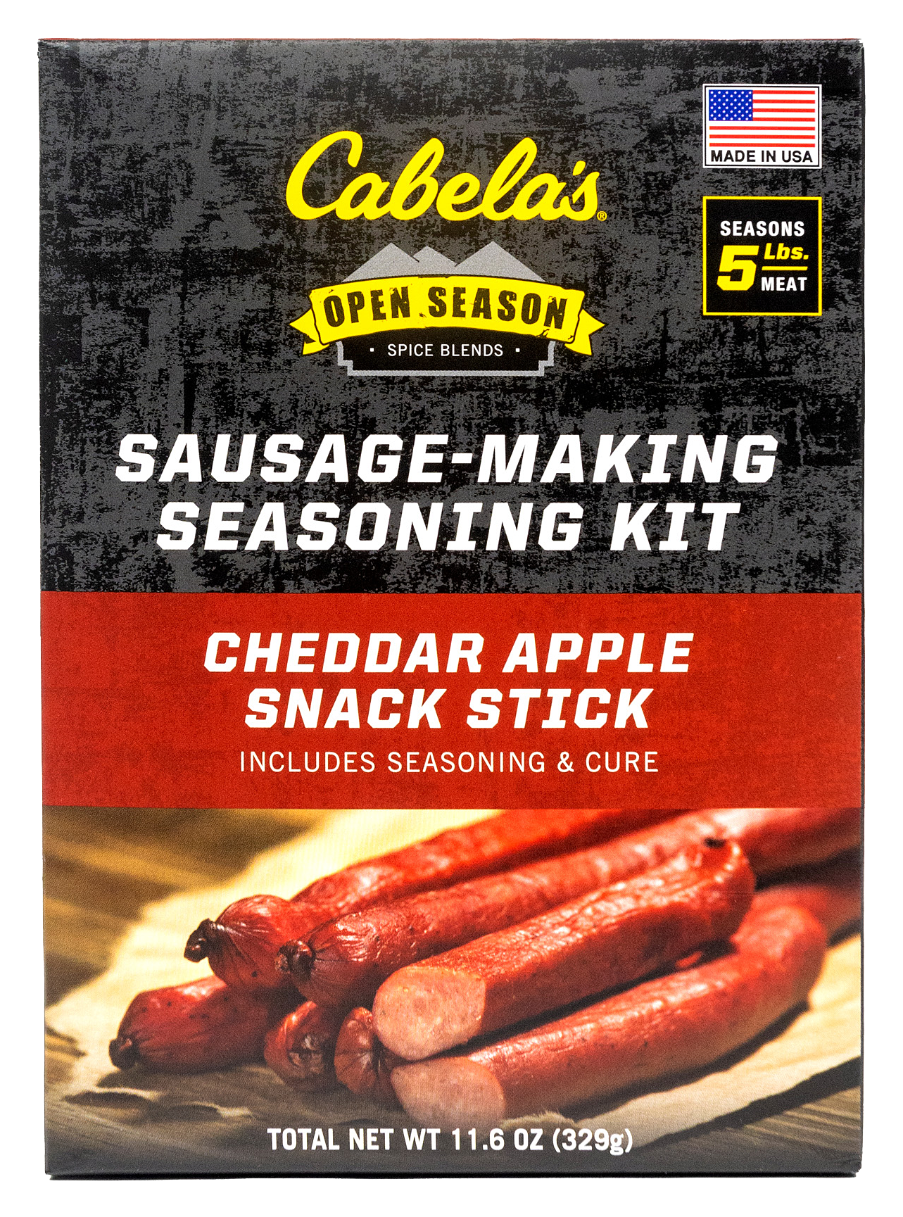 Image of Cabela's Open Season Cheddar Apple Snack Stick Sausage-Making Seasoning Kit