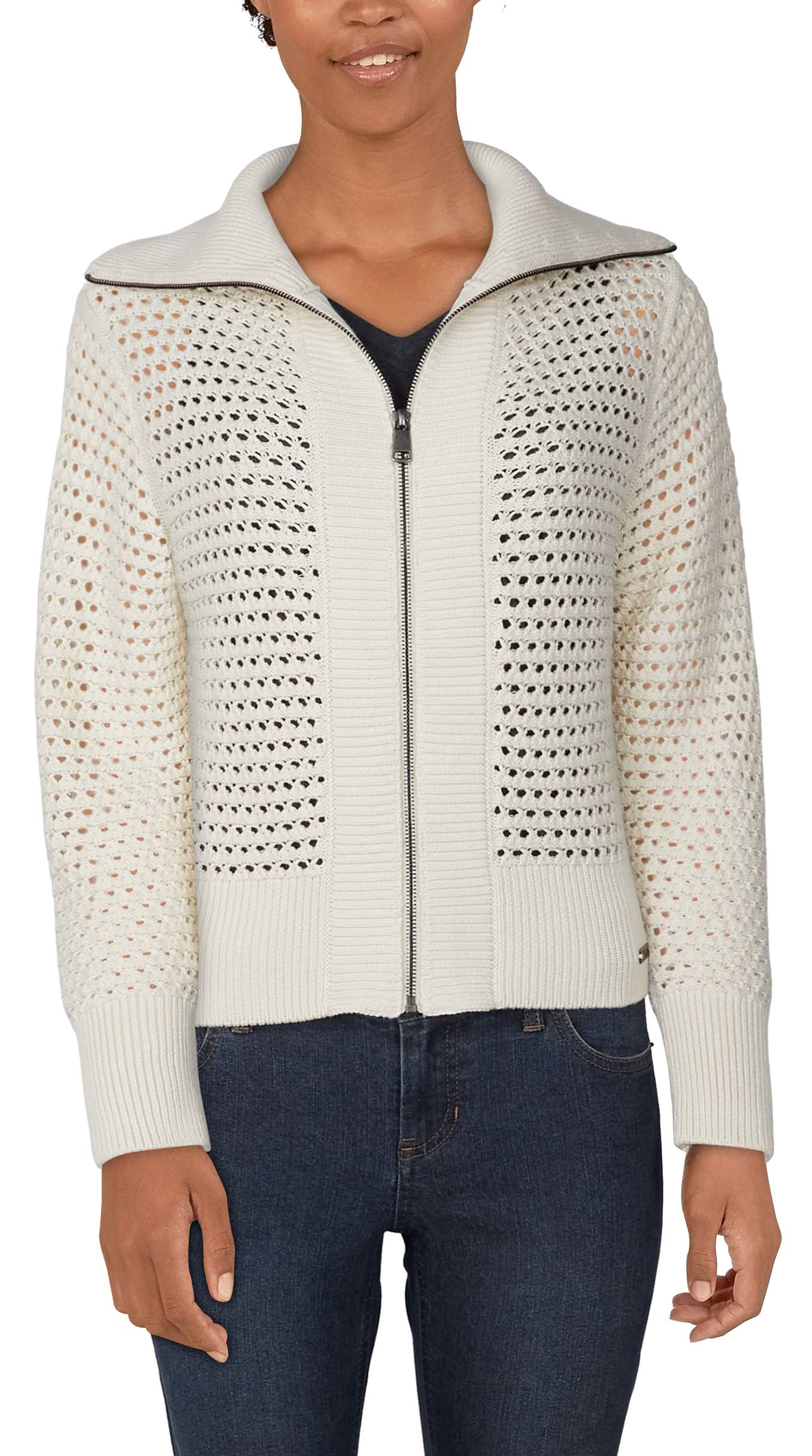 NATURAL REFLECTIONS Summer Nights Full-Zip Sweater