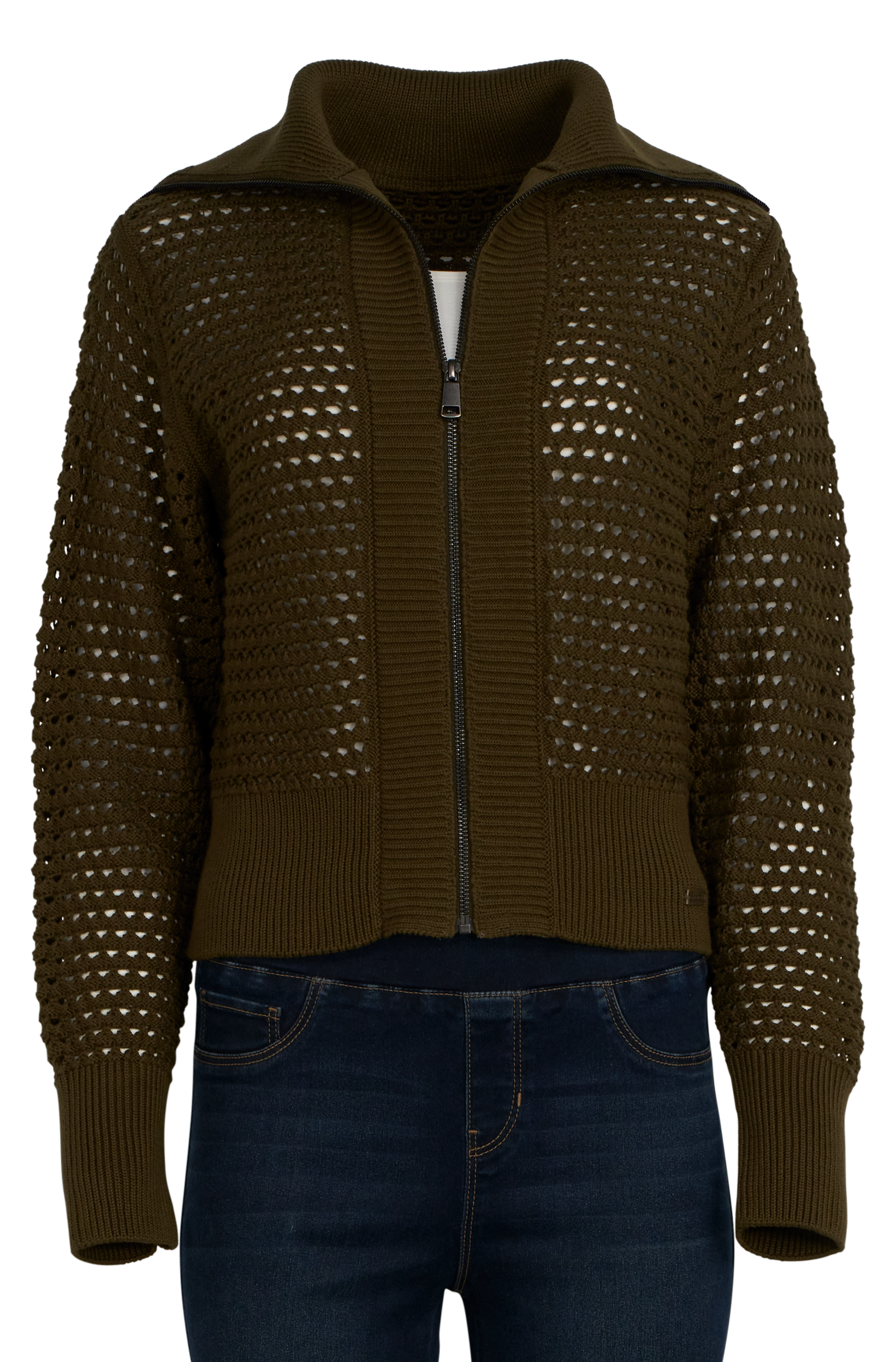 NATURAL REFLECTIONS Summer Nights Full-Zip Sweater