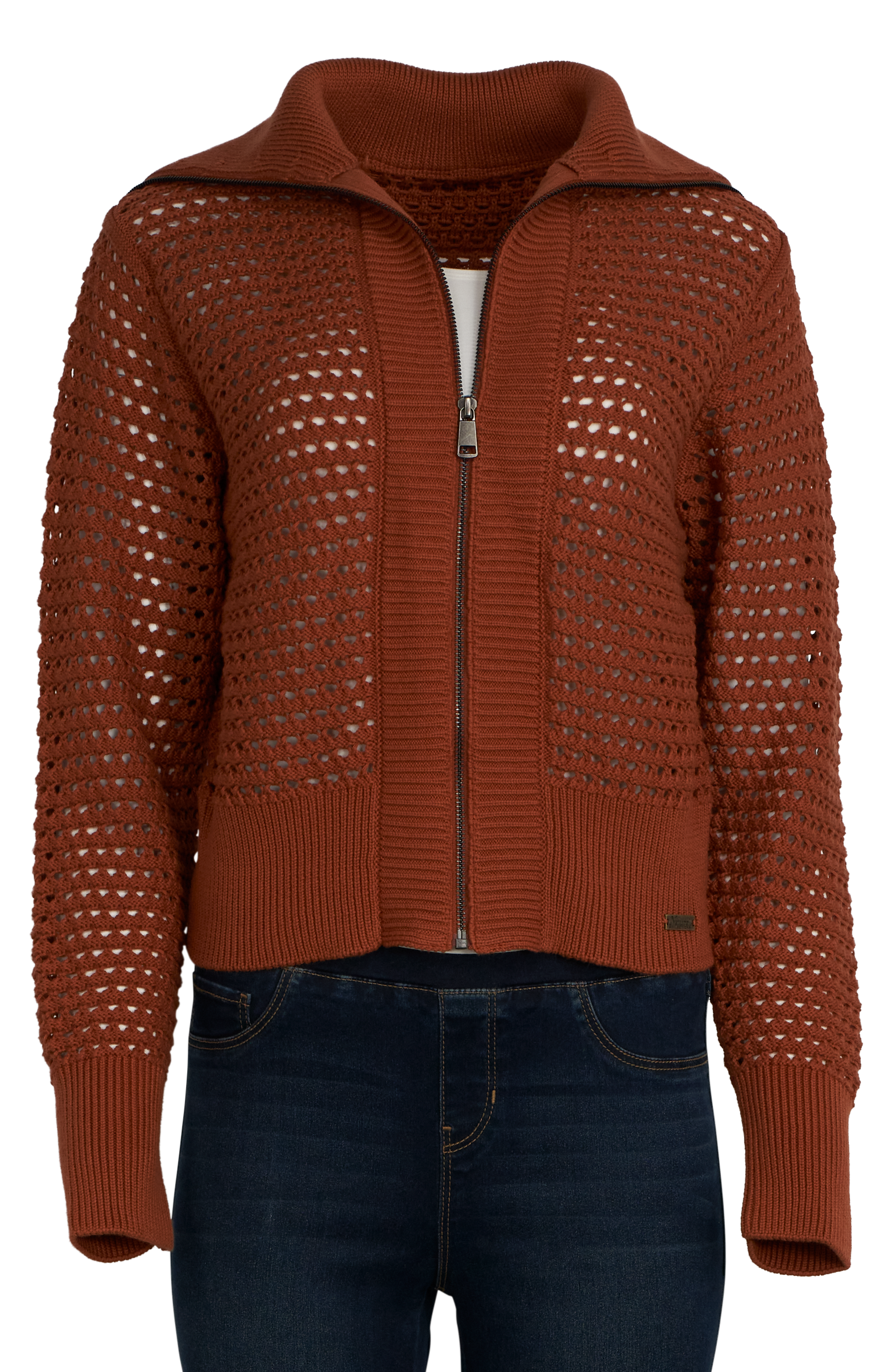 NATURAL REFLECTIONS Summer Nights Full-Zip Sweater