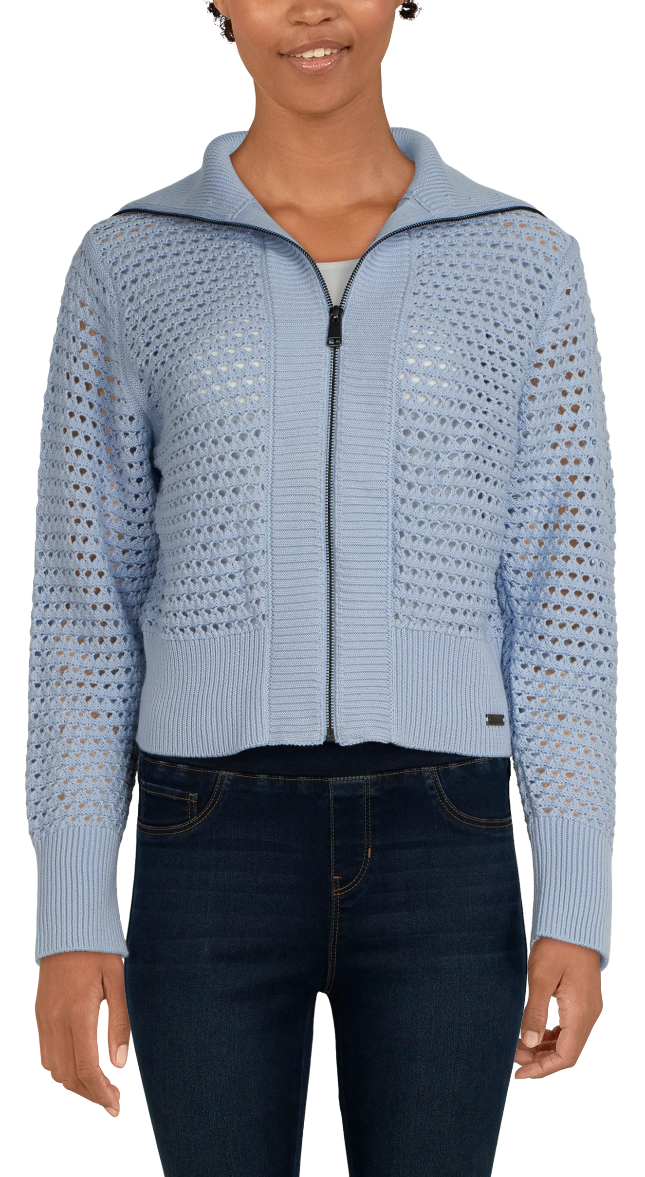NATURAL REFLECTIONS Summer Nights Full-Zip Sweater