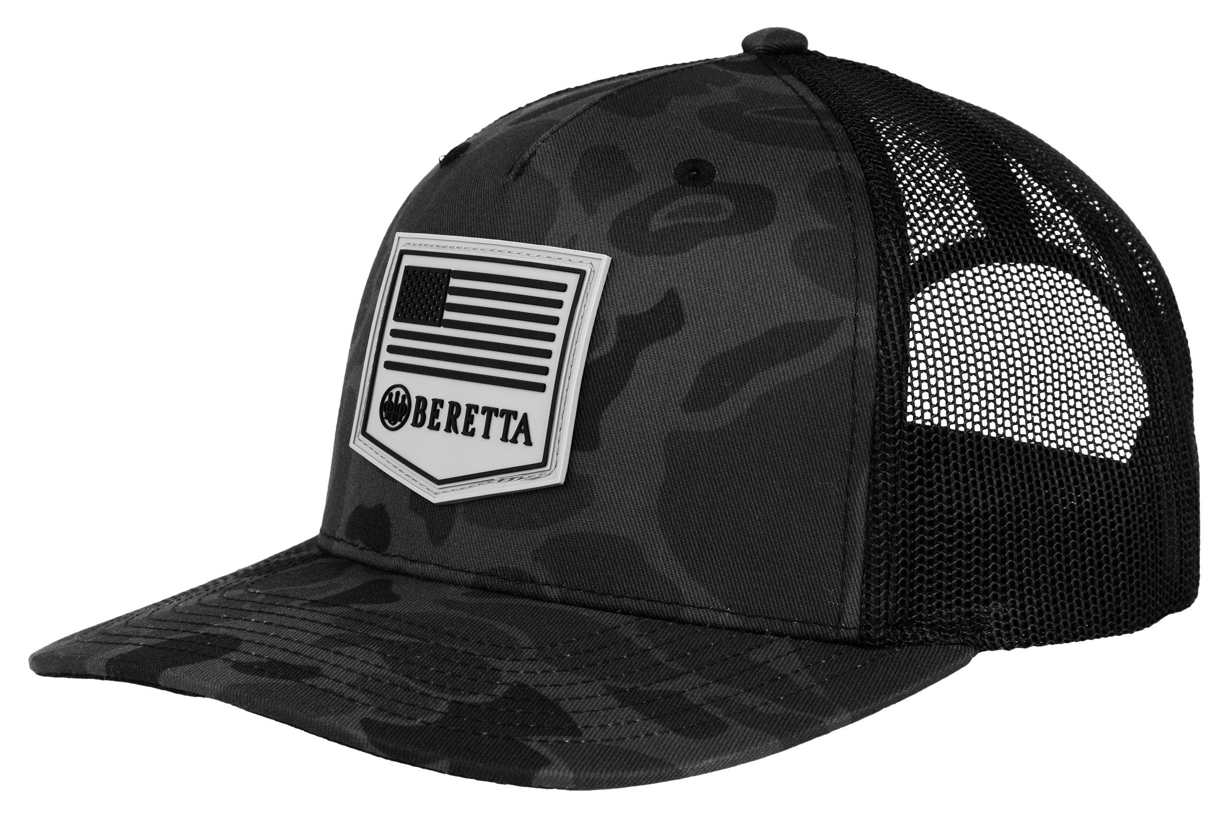 Image of Beretta PM Trucker Duck Camo Cap - Black Duck Camo