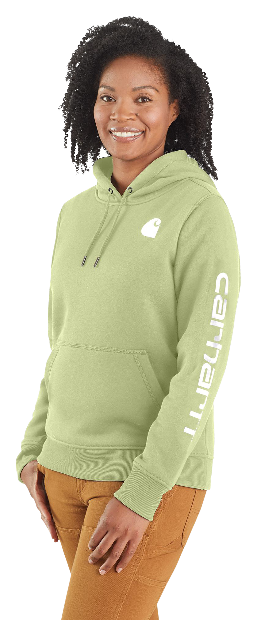 Image of Carhartt Relaxed Fit Midweight Logo Sleeve Graphic Sweatshirt - Early Spring - M