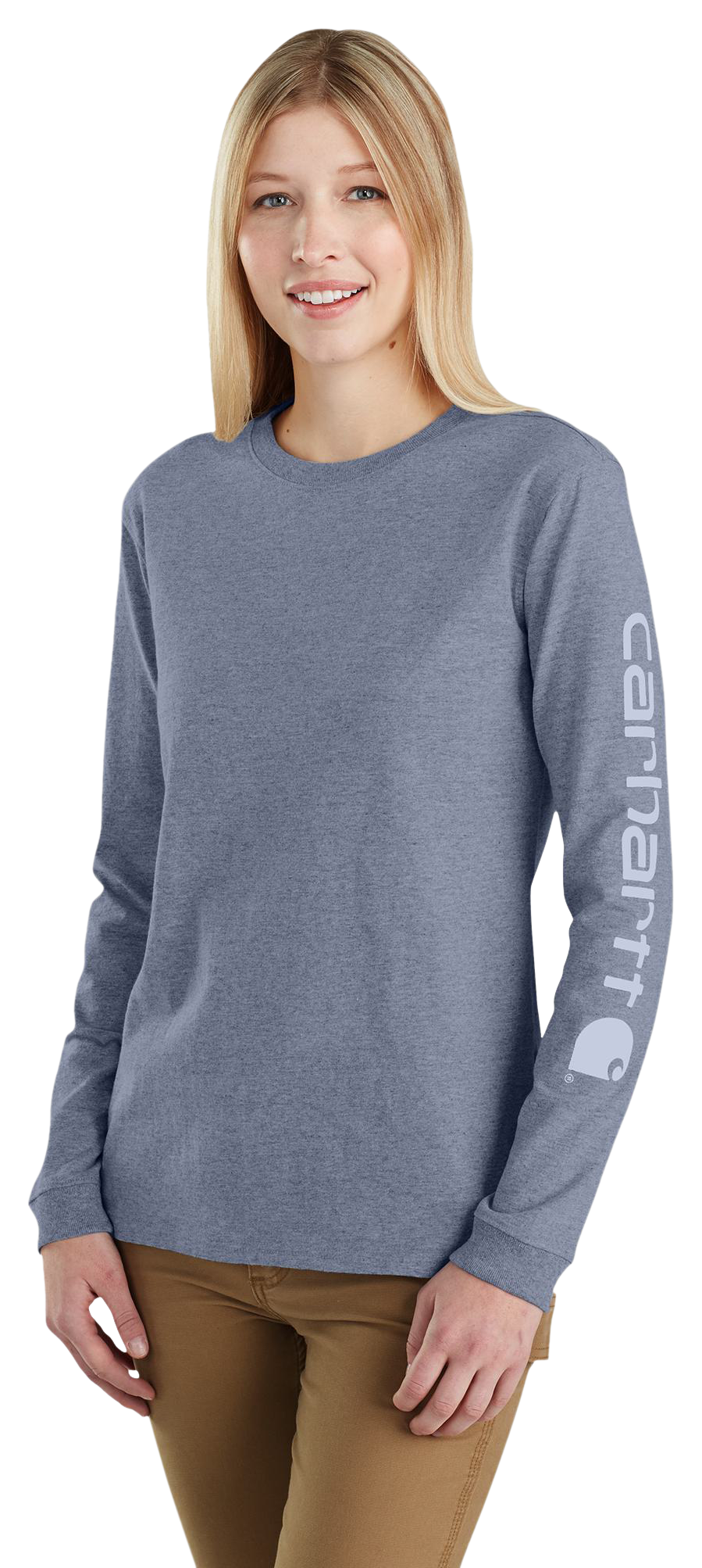 CARHARTT Logo Sleeve Graphic Heavyweight Long-Sleeve T-Shirt for Ladies