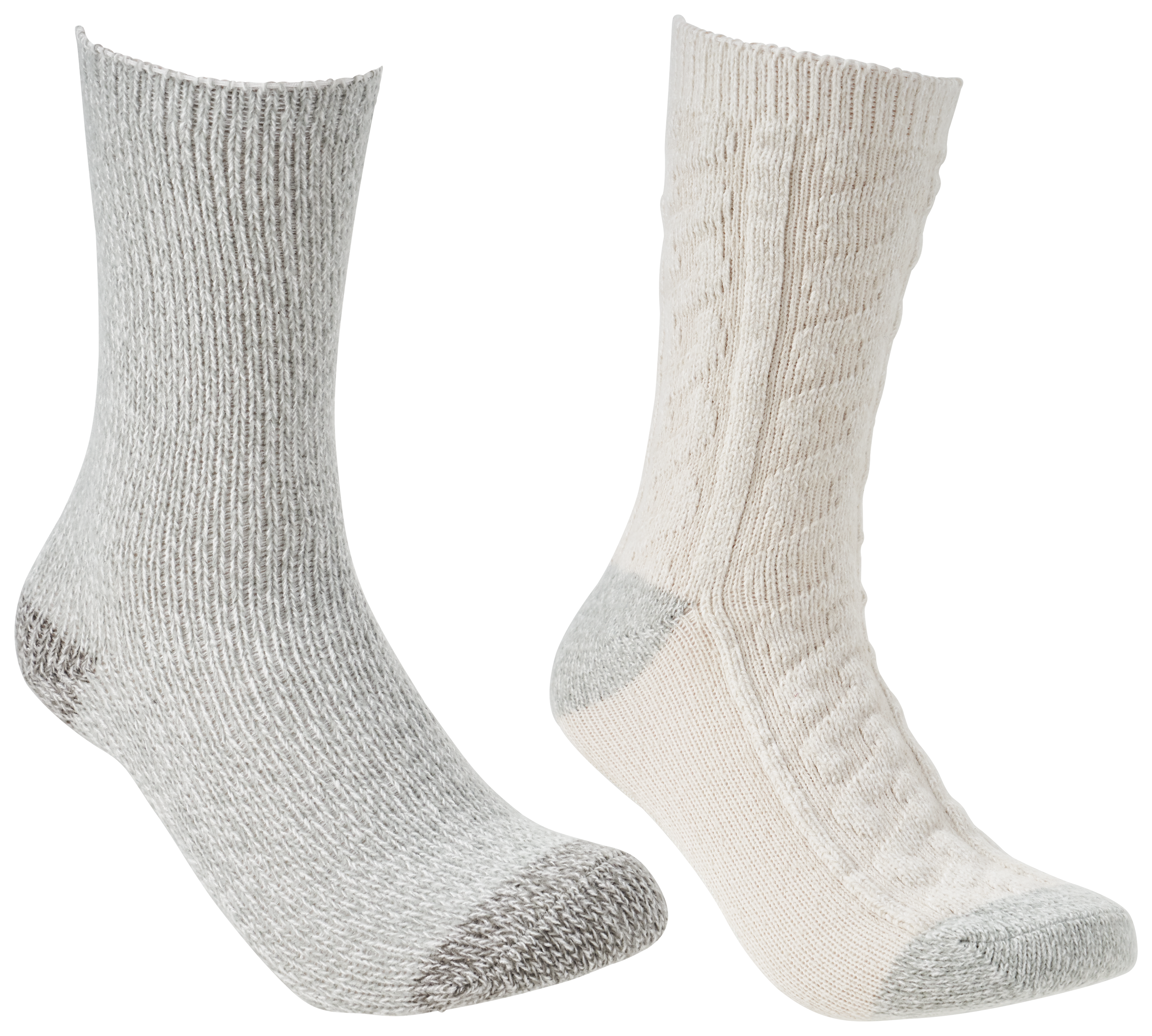 Image of Natural Reflections Cabin Crew Socks for Ladies 2-Pair Pack - White