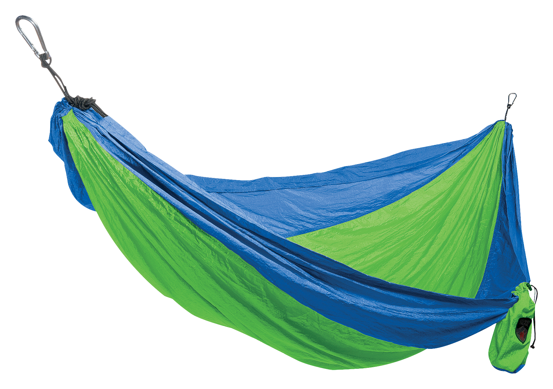 Image of Grand Trunk Single Parachute Hammock - Blue/Lime Green