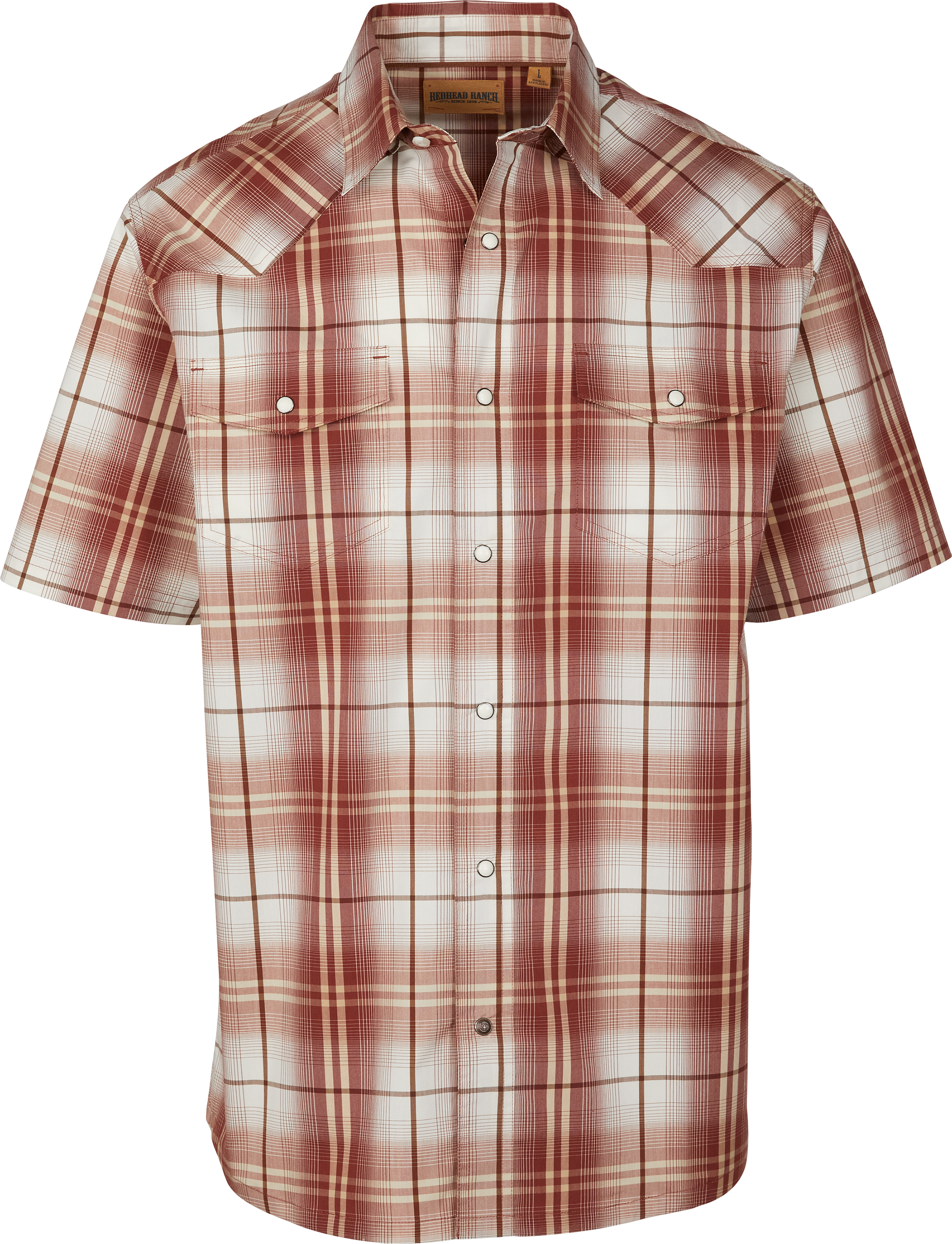 Image of RedHead Ranch Kennedale Plaid Short-Sleeve Shirt - Henna Plaid - M