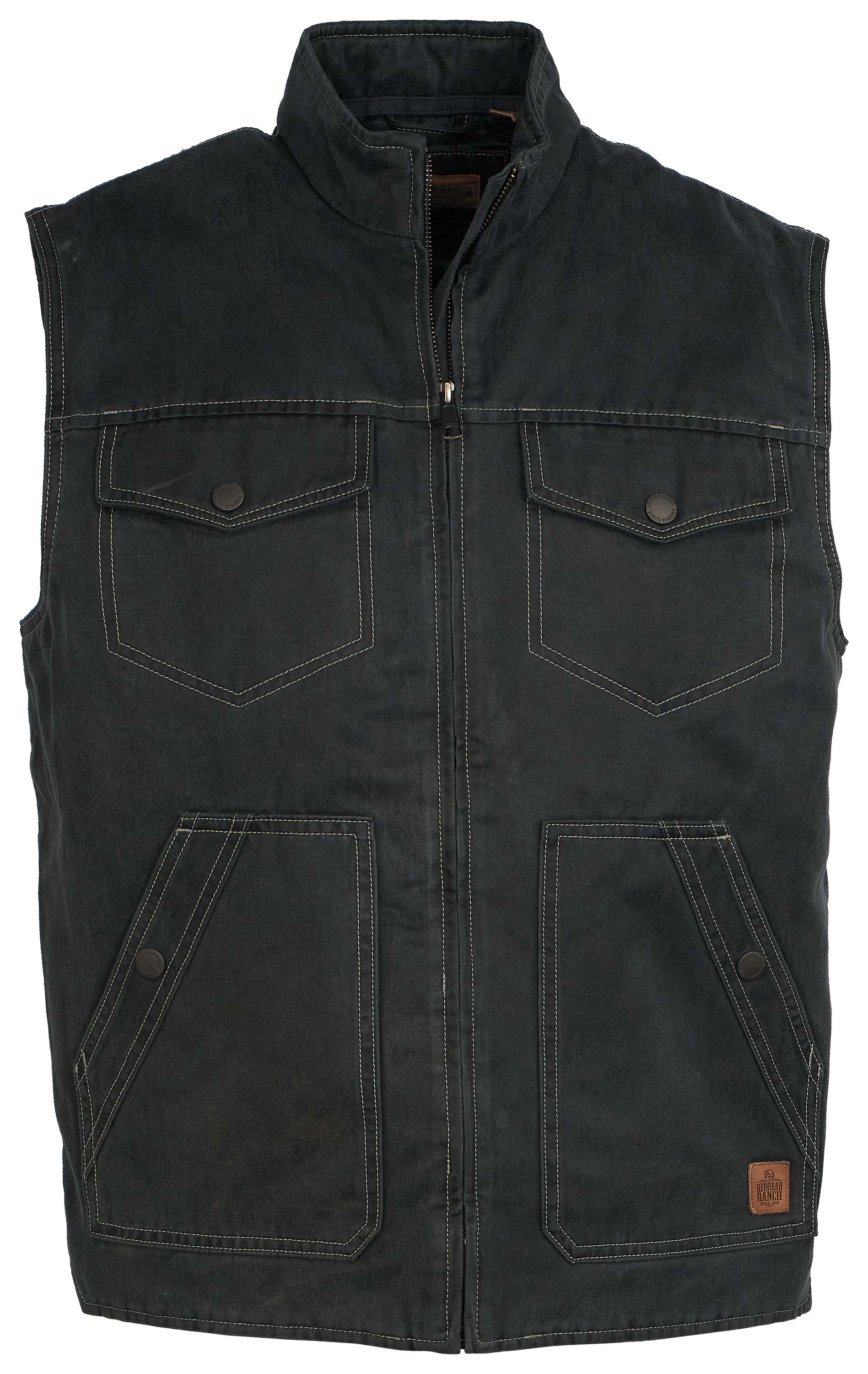 Image of RedHead Ranch Willowbrook Suede Vest for Men - Granite Grey - M