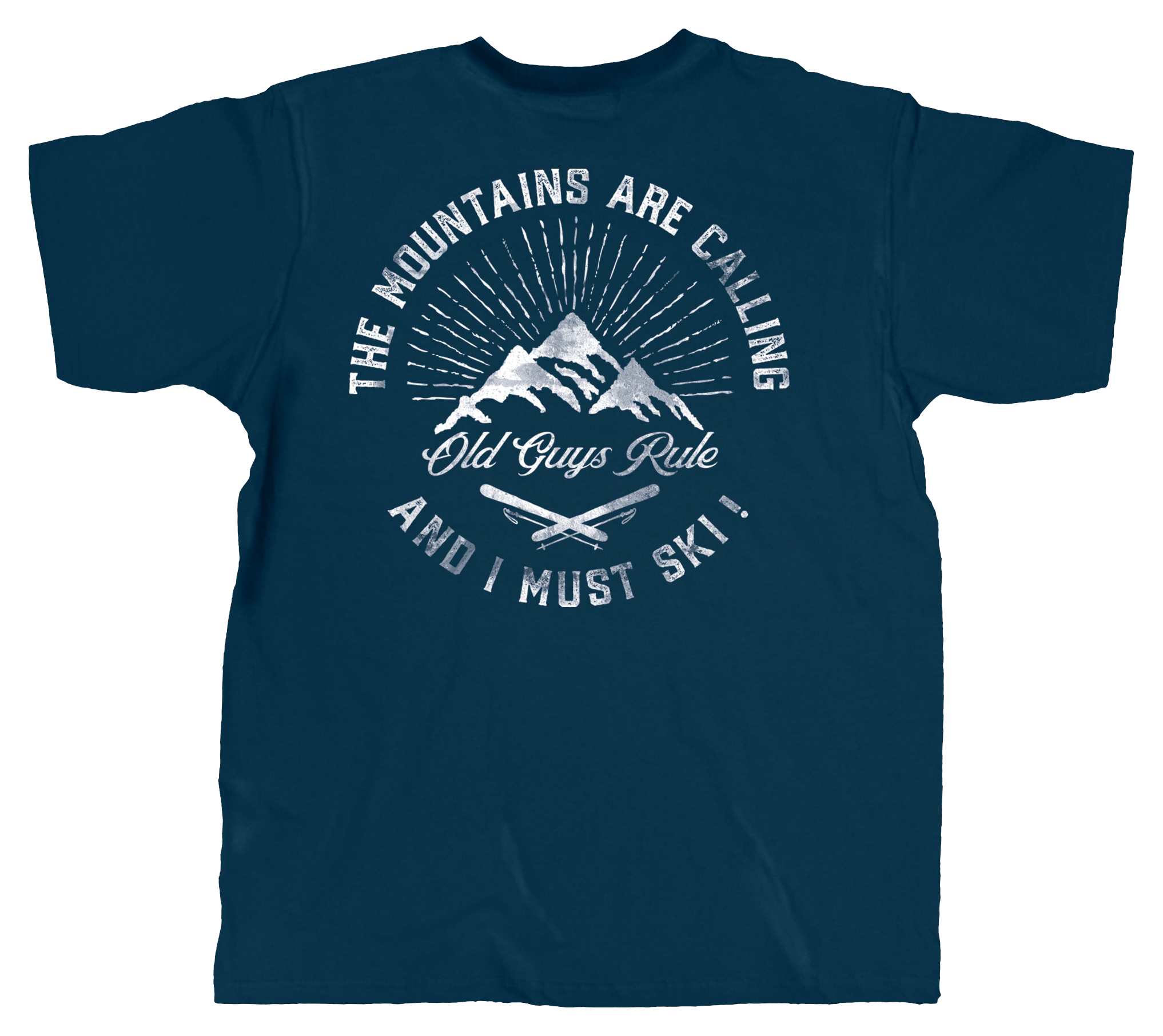 Image of Old Guys Rule Mountain Call Short-Sleeve T-Shirt for Men - Navy - M