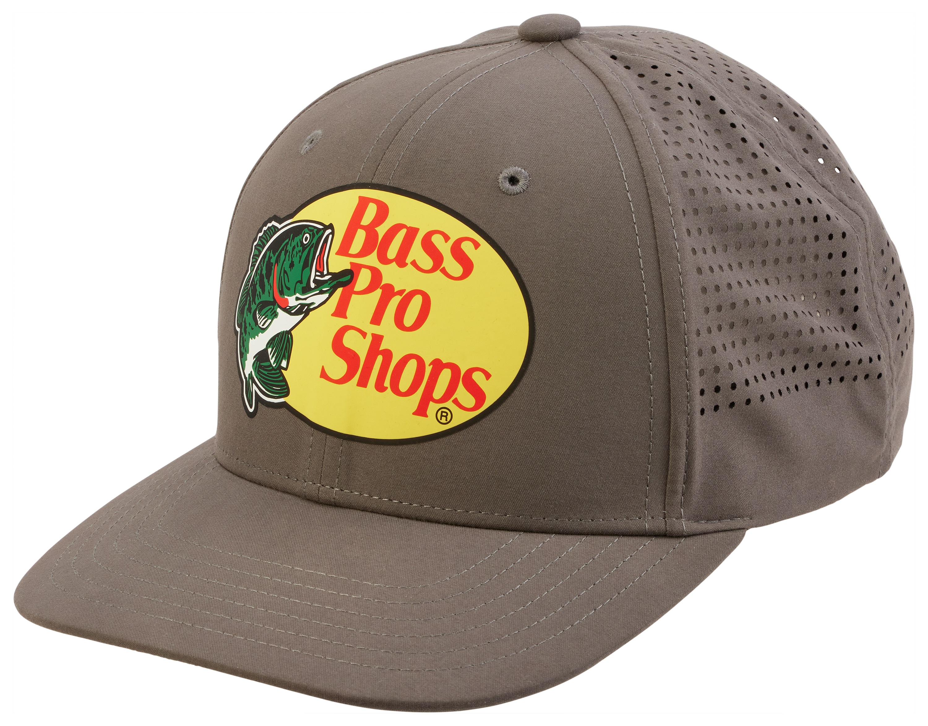 Image of Bass Pro Shops Perforated Mesh Snapback Cap - Gray