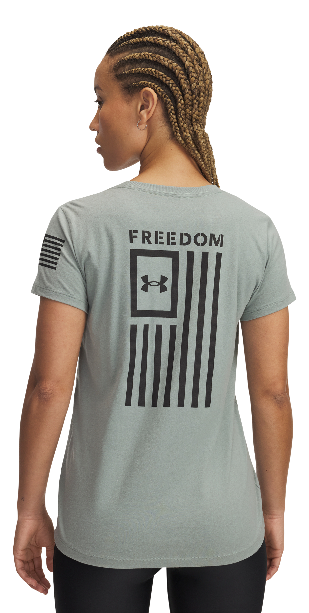 UNDER ARMOUR New Freedom Flag Short-Sleeve T-Shirt for Ladies