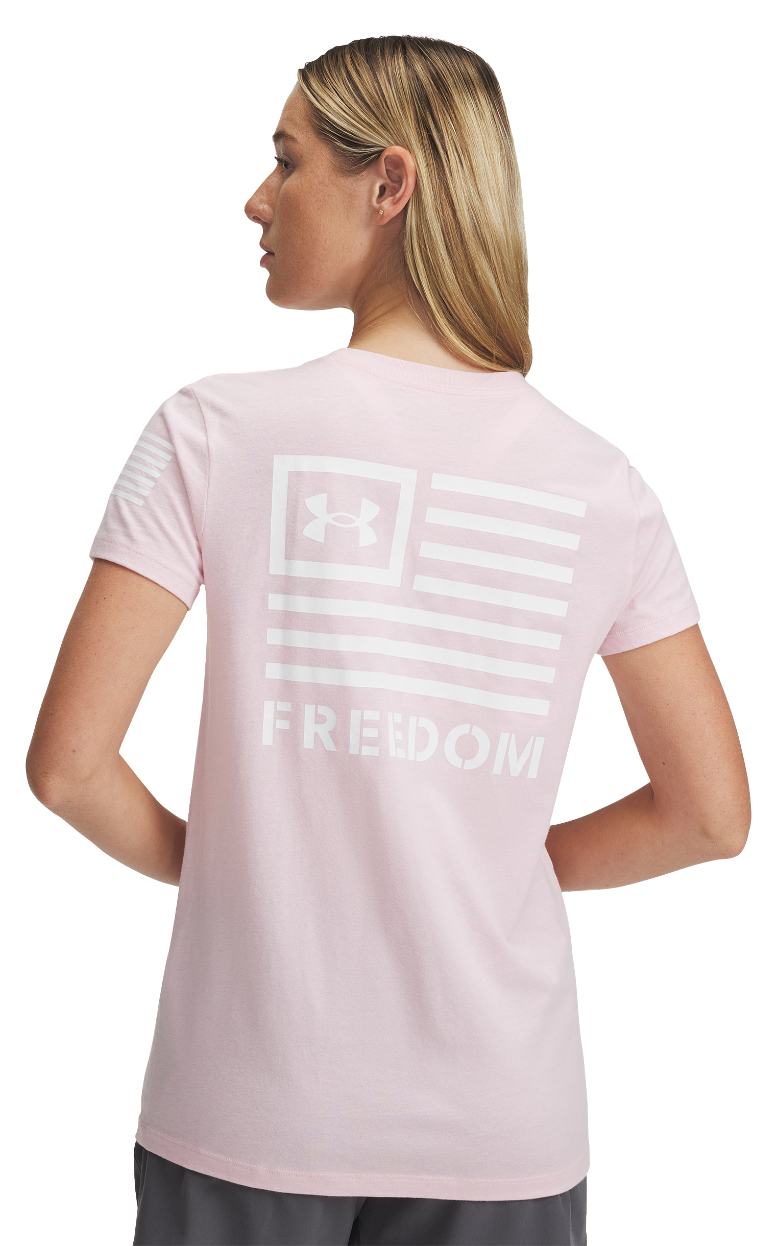 Image of Under Armour Freedom Banner Short-Sleeve T-Shirt for Ladies