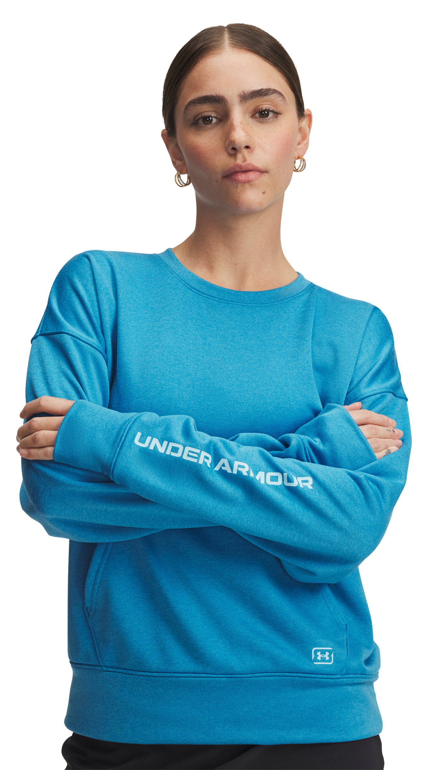Image of Under Armour Fish Pro Terry Long-Sleeve Sweatshirt - Ether Blue/Stream