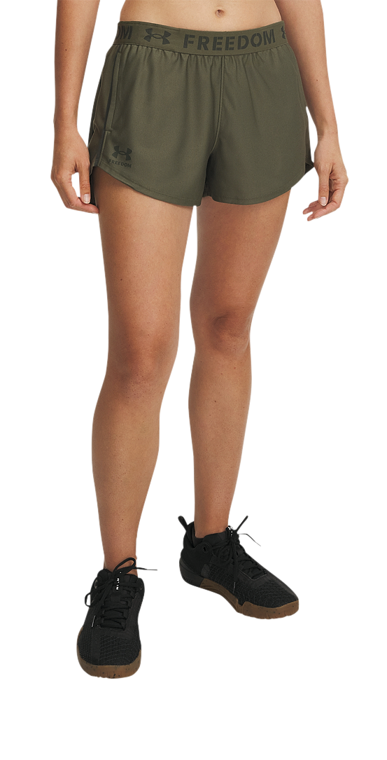 Image of Under Armour Freedom Play Up Shorts for Ladies - Marine OD Green/Baroque Green - XL