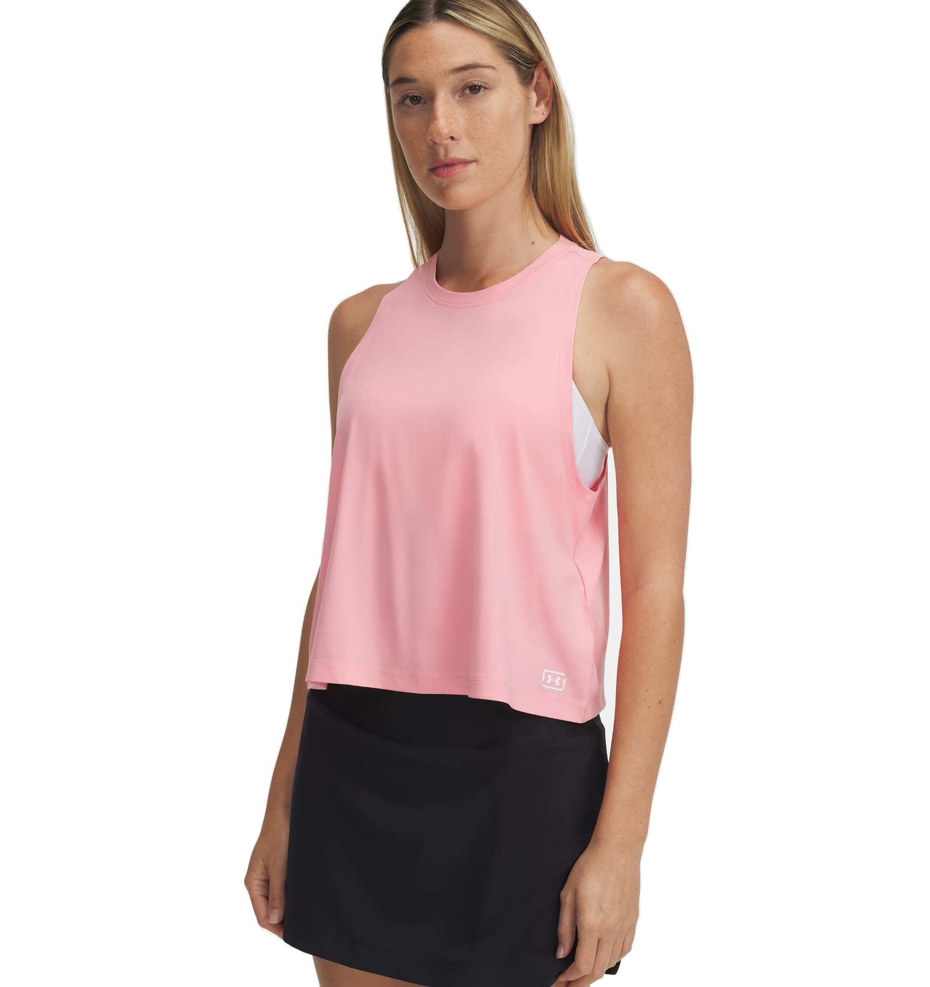 Image of Under Armour Fish Elite Tank Top - Cosmo Pink/White