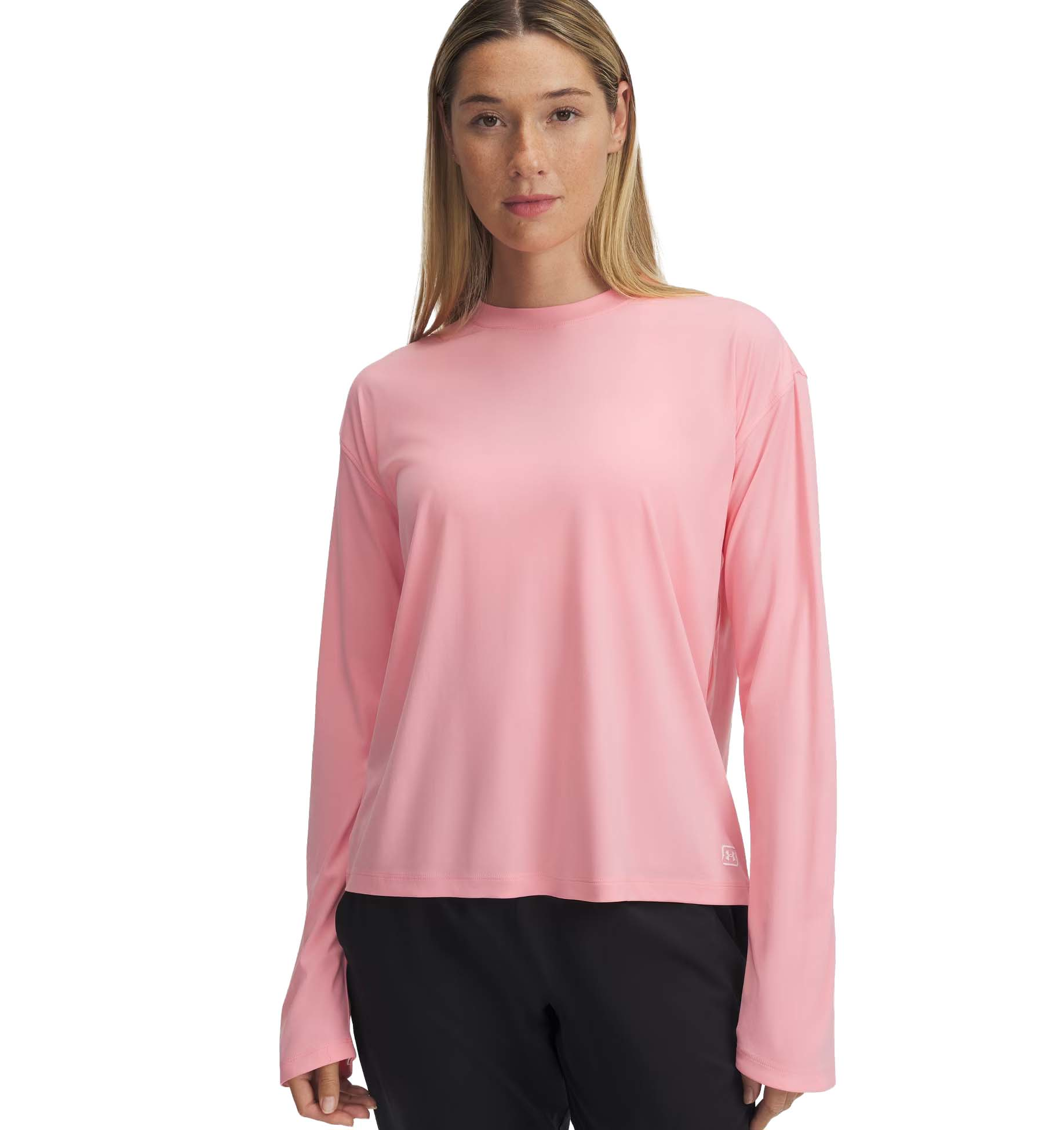 Image of Under Armour Fish Elite Long-Sleeve Shirt - Cosmo Pink/White