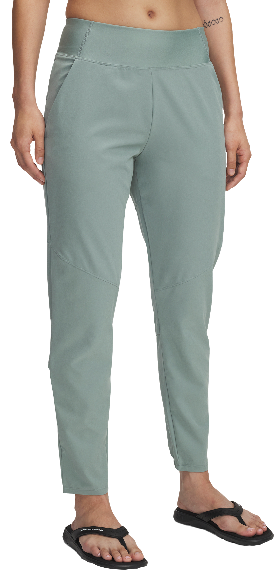 Image of Under Armour Fish Pro Woven Pants - Silica Green/White
