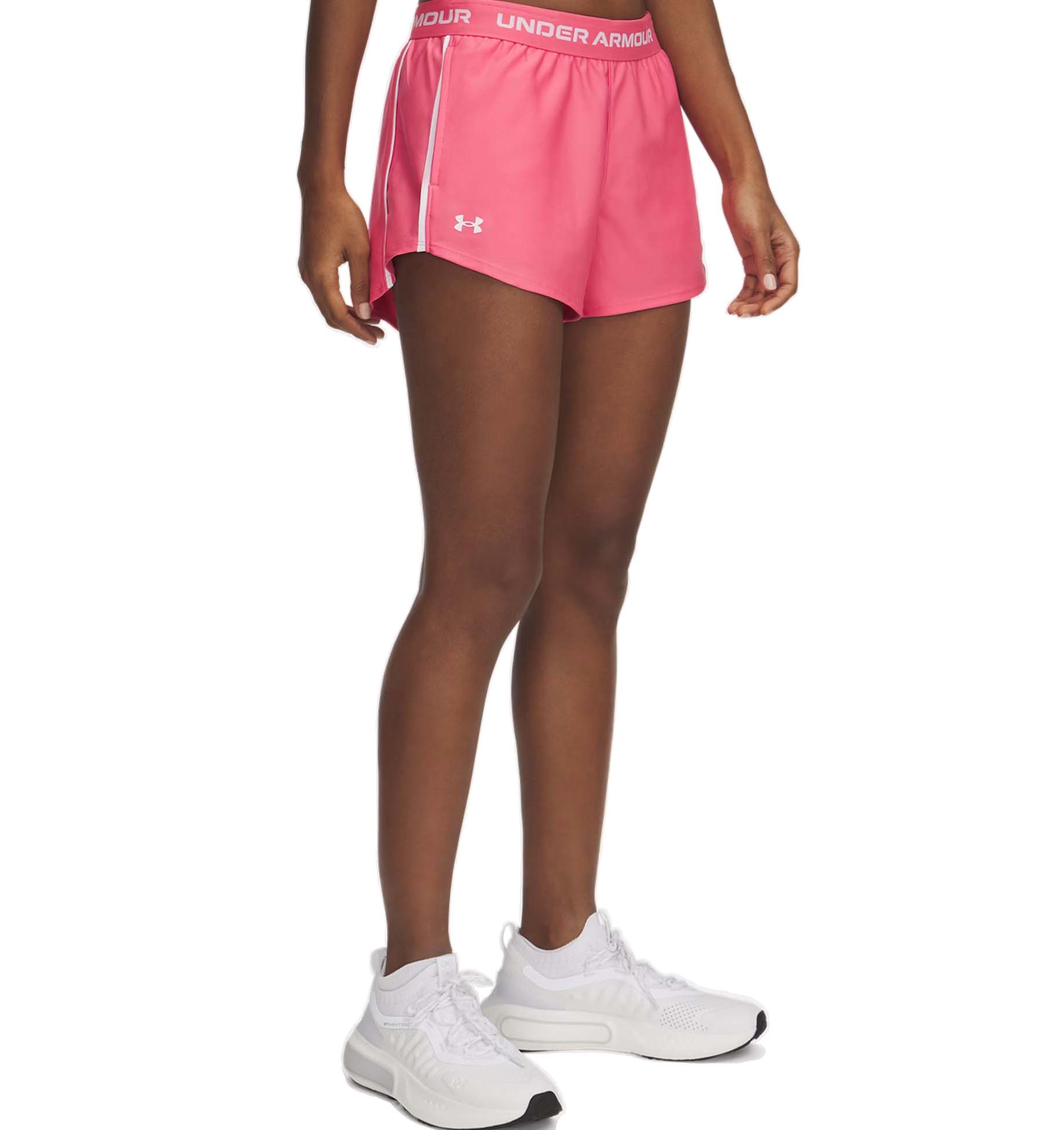 Image of Under Armour Tech Play Up Shorts - Super Pink/White