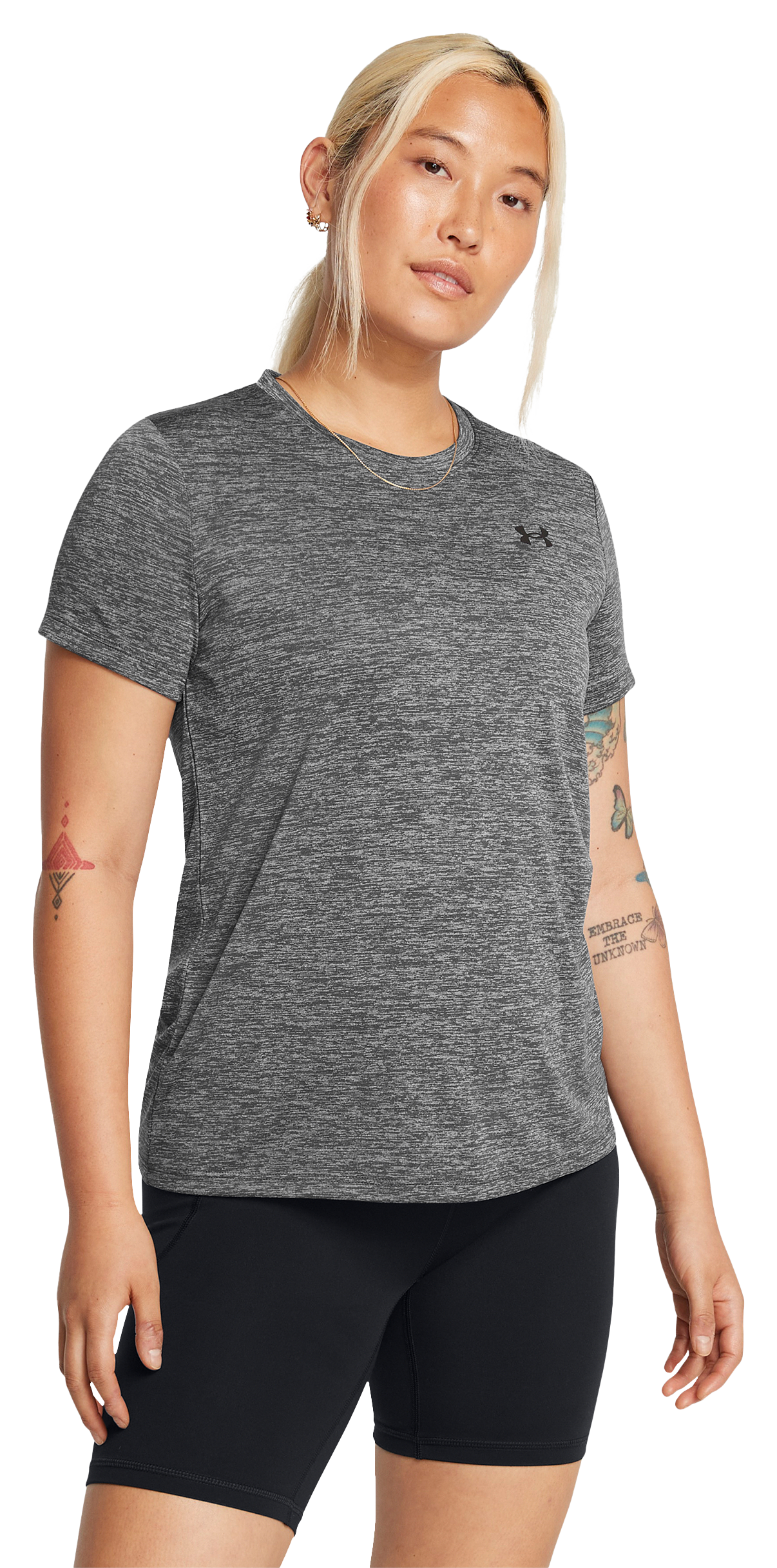 Image of Under Armour Tech Twist Short-Sleeve T-Shirt - Castlerock/Black - XL