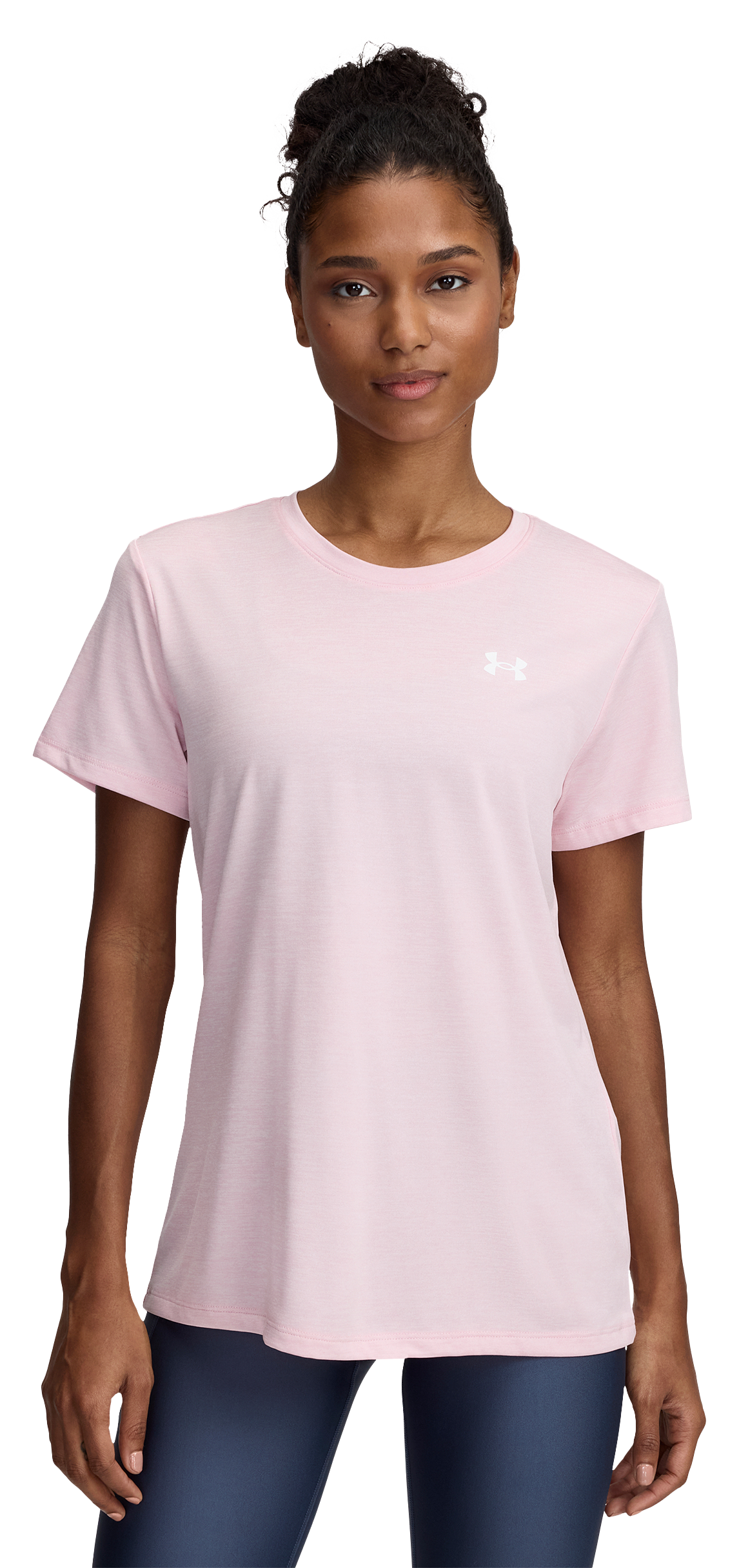 Image of Under Armour Tech Twist Short-Sleeve T-Shirt - Prime Pink/White