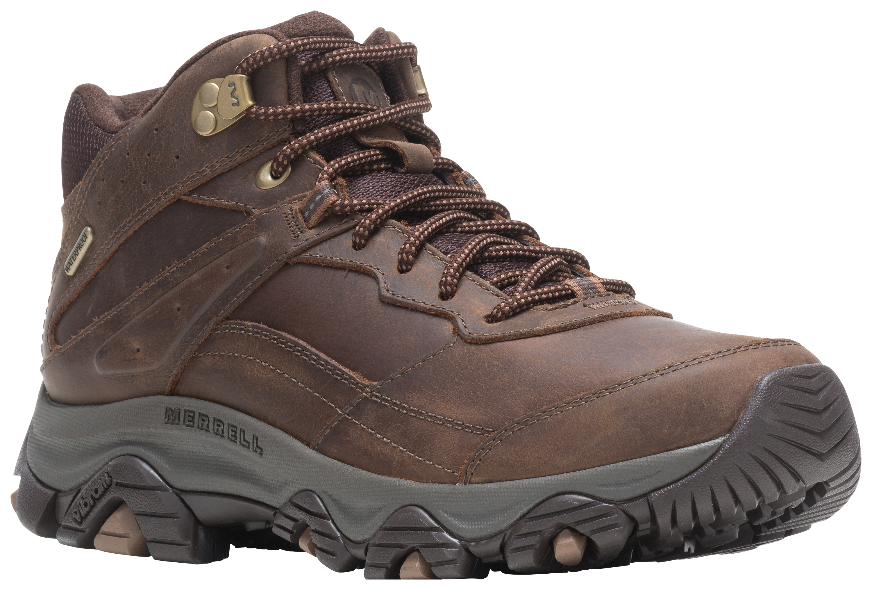 Image of Merrell Moab Adventure 3 Mid Waterproof Boots for Men - Earth - 8.5M