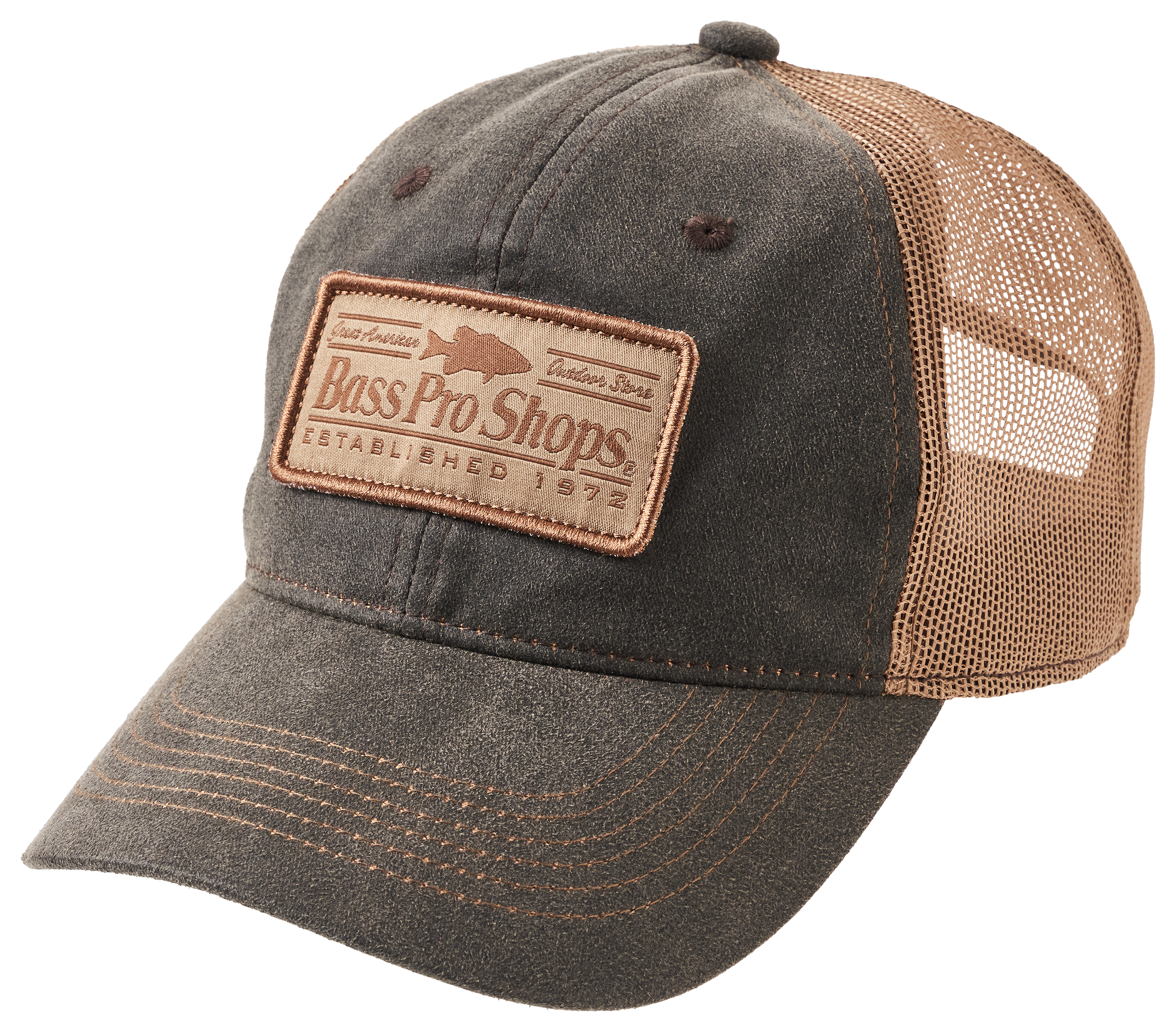 Image of Bass Pro Shops Patch Workwear Mesh-Back Cap - Brown/Brown