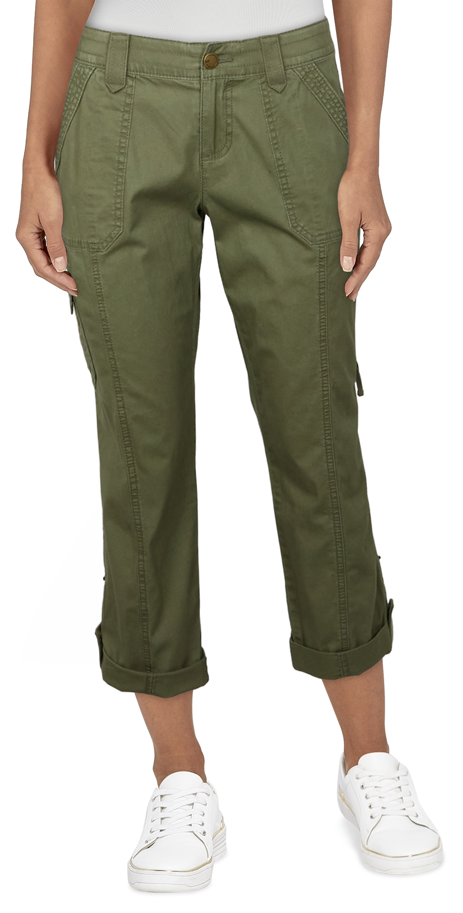 NATURAL REFLECTIONS Camper Cargo Twill Crop Pants