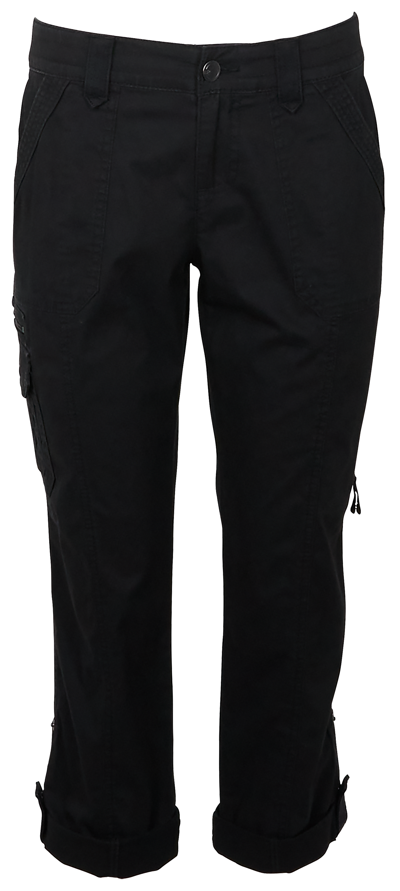 Natural Reflections Camper Cargo Twill Crop Pants - Moonless Night