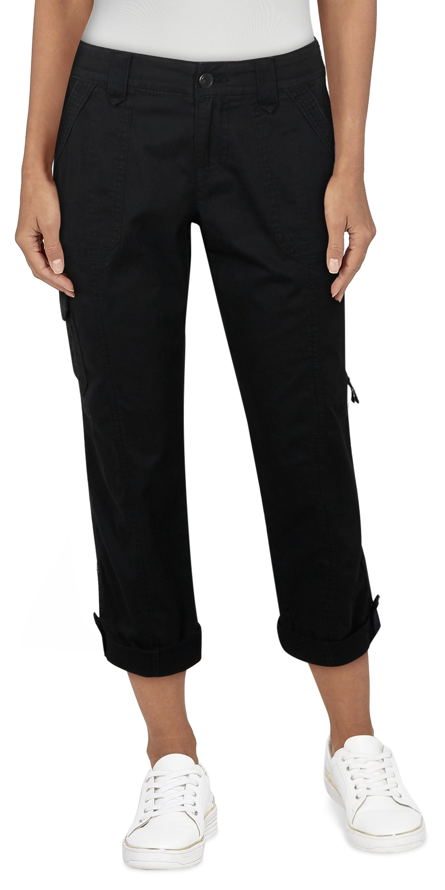 Natural Reflections Camper Cargo Twill Crop Pants for Ladies                                                                    
