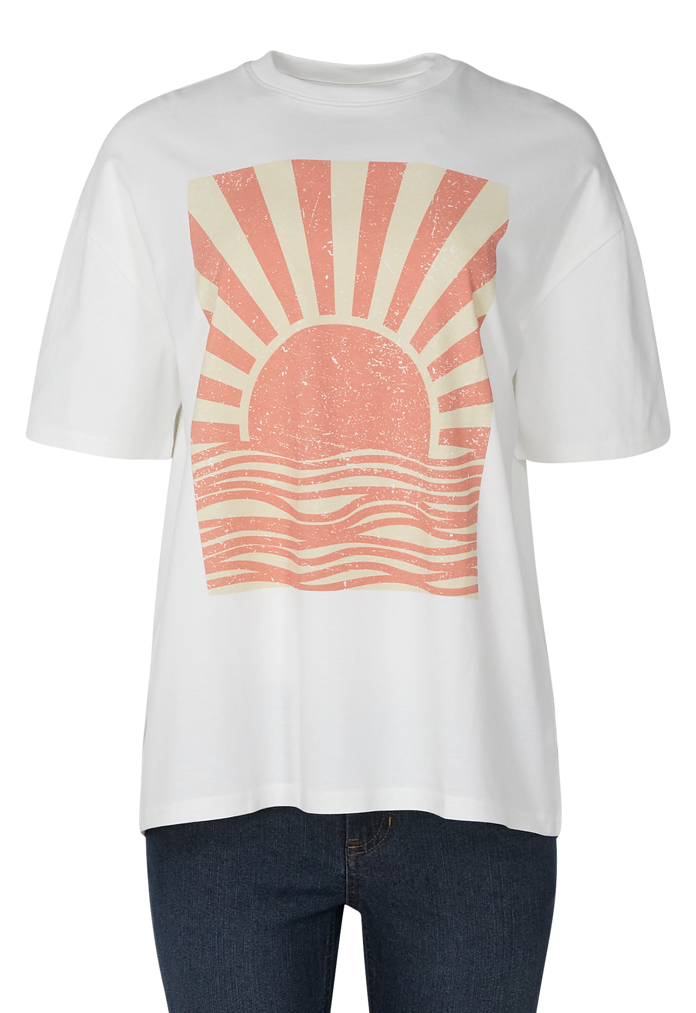 Image of Natural Reflections Sun Graphic Short-Sleeve T-Shirt - Blanc De Blanc