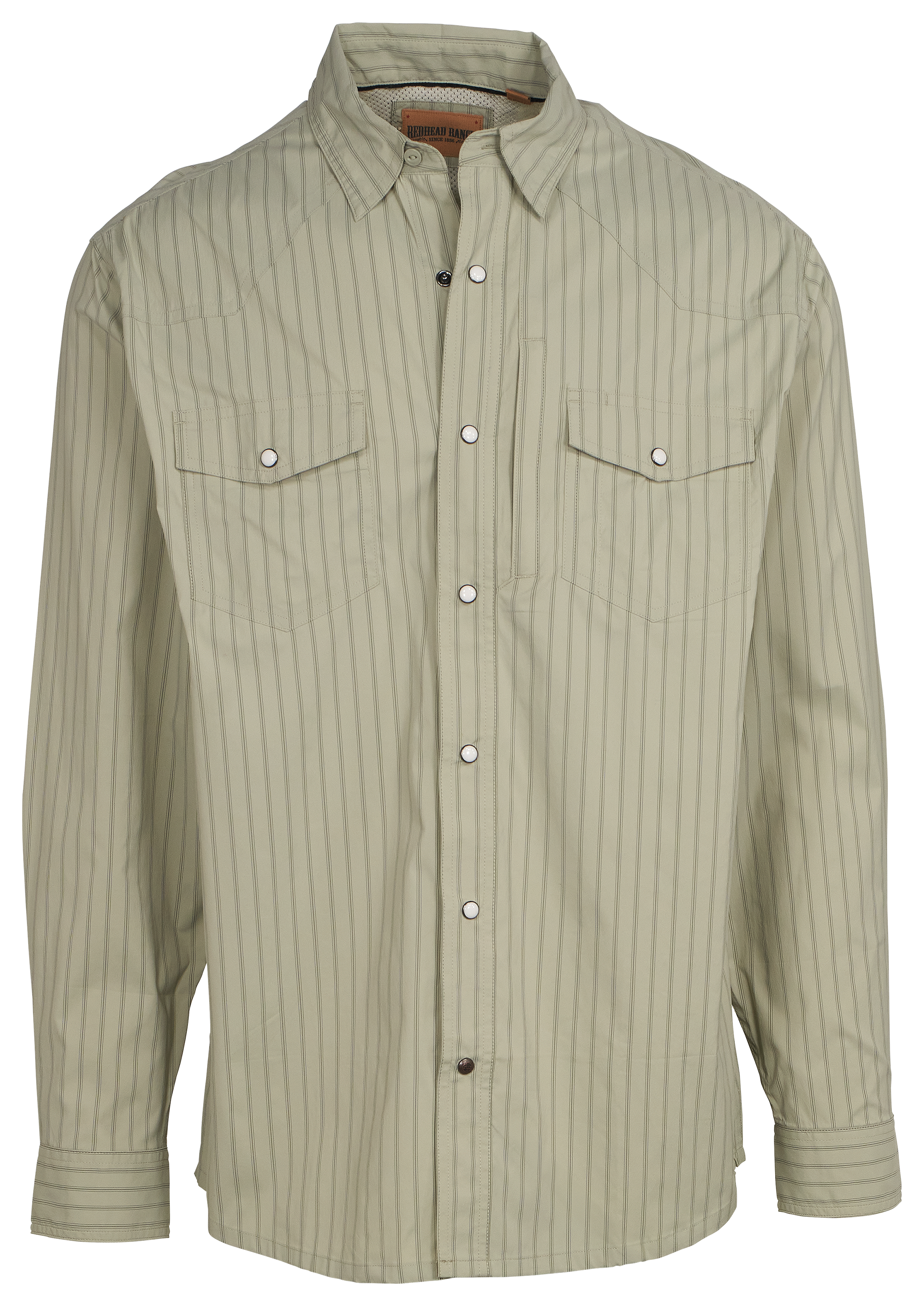 Image of RedHead Ranch Canyonville Performance Long-Sleeve Shirt for Men - Mineral/Clover Stripe