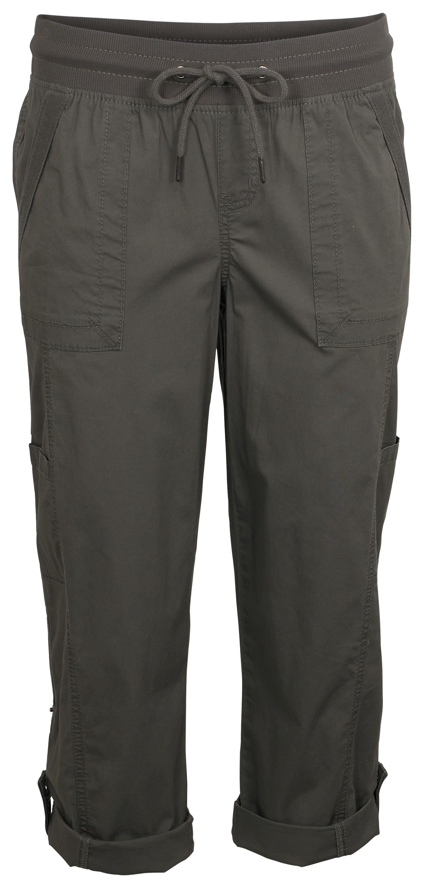 Image of Natural Reflections Honey Creek Convertible Capri Pants - Granite Gray