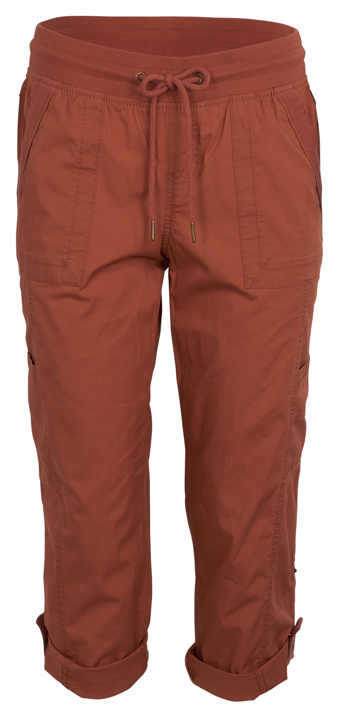 Image of Natural Reflections Honey Creek Convertible Capri Pants - Copper Brown